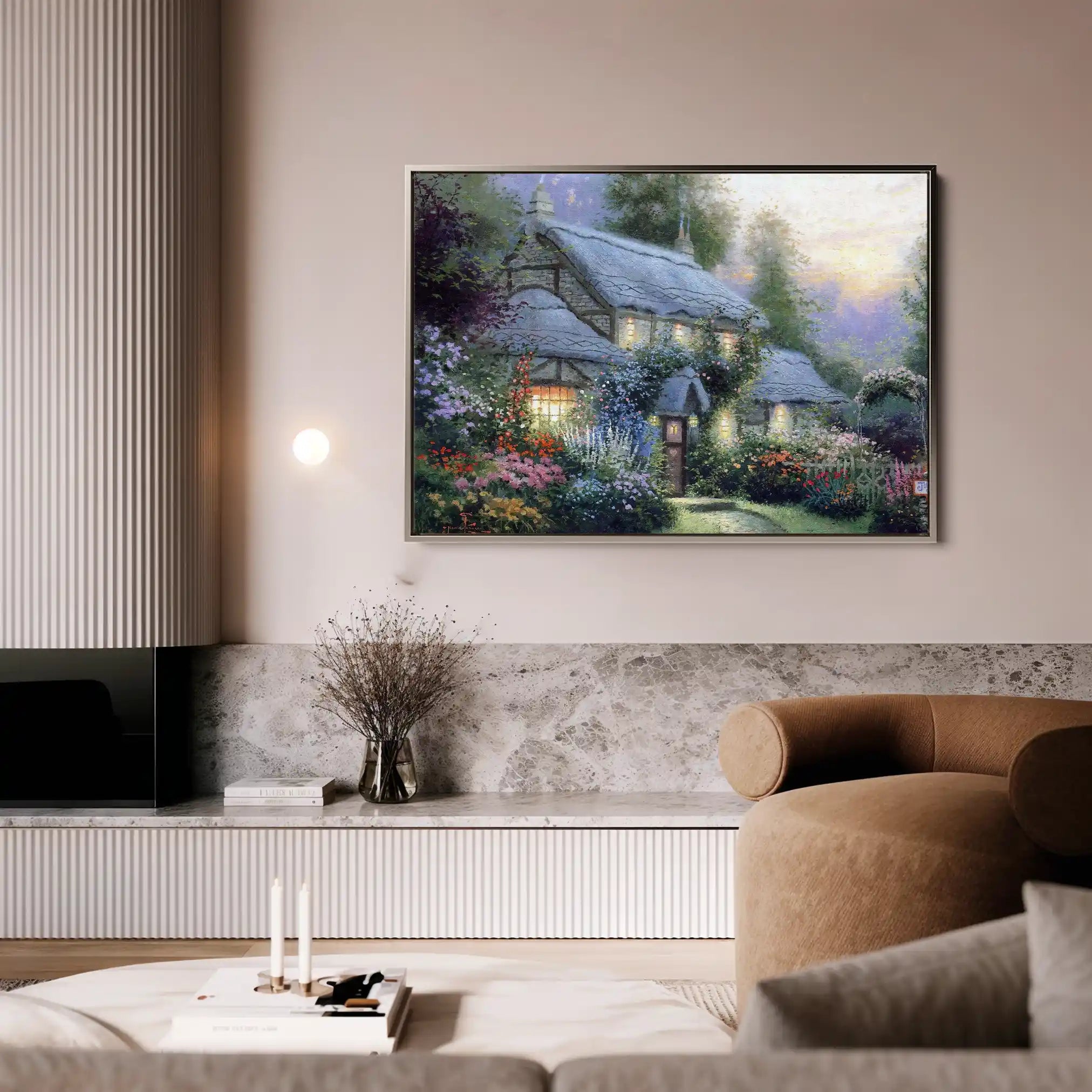 Landscape 093 Canvas Art 90 x 60 cm / Stretched on hidden frame