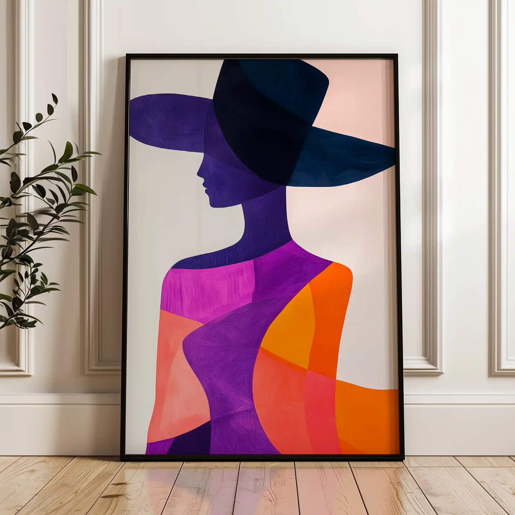 Portrait 093 Canvas Art 90 x 60 cm / Stretched on hidden frame