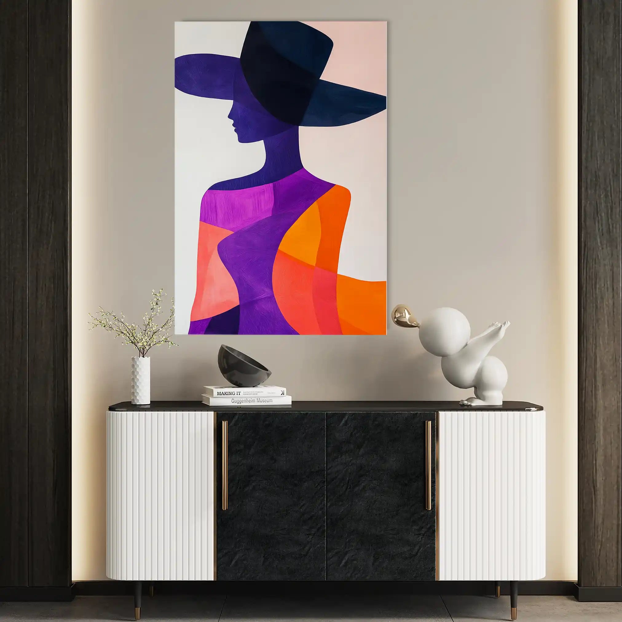 Portrait 093 Canvas Art 90 x 60 cm / Stretched on hidden frame