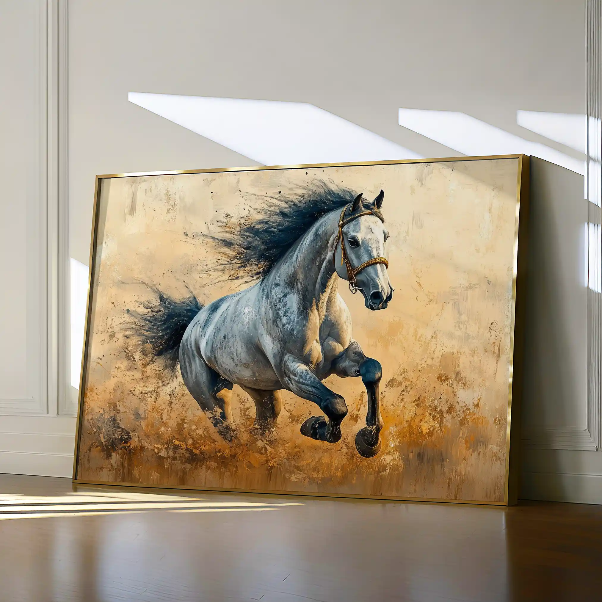 Horses 094 Canvas Art 90 x 60 cm / Stretched on hidden frame