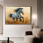 Horses 094 Canvas Art 90 x 60 cm / Stretched on hidden frame