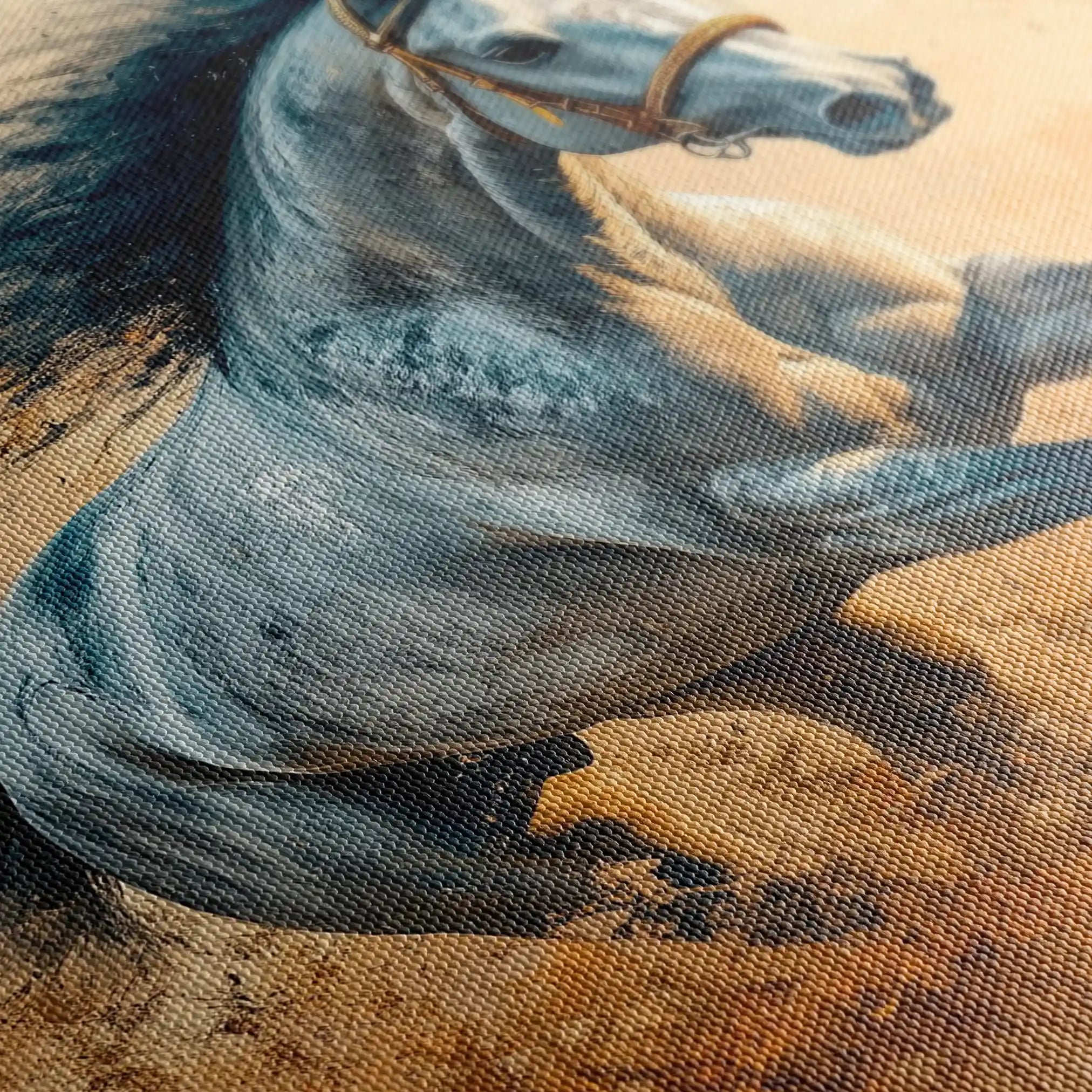 Horses 094 Canvas Art 90 x 60 cm / Stretched on hidden frame