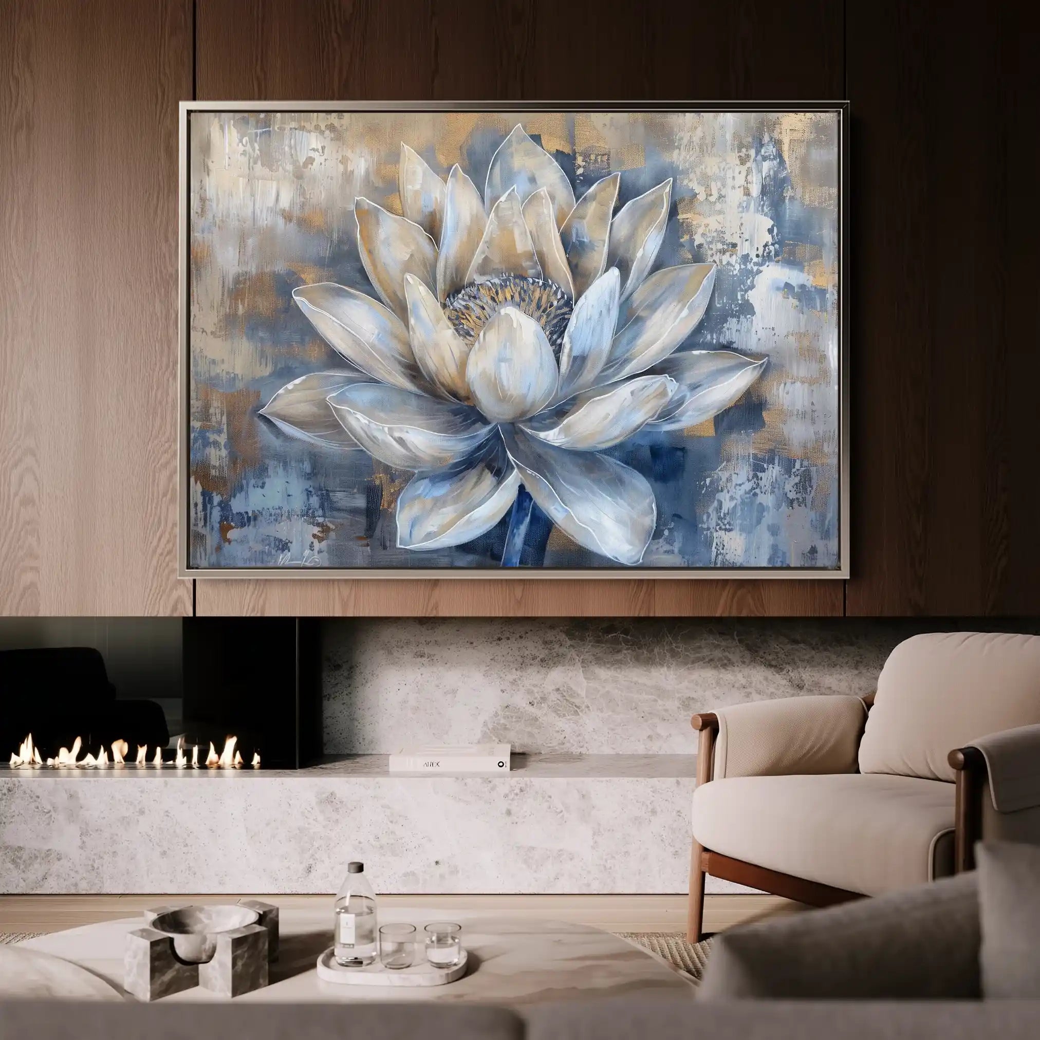 Floral Canvas Wall Art WAD095-F 90 x 60 cm / Stretched on hidden frame