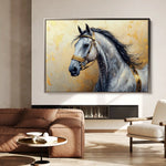Horses 095 Canvas Art 90 x 60 cm / Stretched on hidden frame