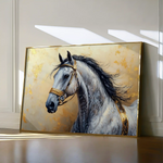 Horses 095 Canvas Art 90 x 60 cm / Stretched on hidden frame