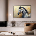 Horses 095 Canvas Art 90 x 60 cm / Stretched on hidden frame