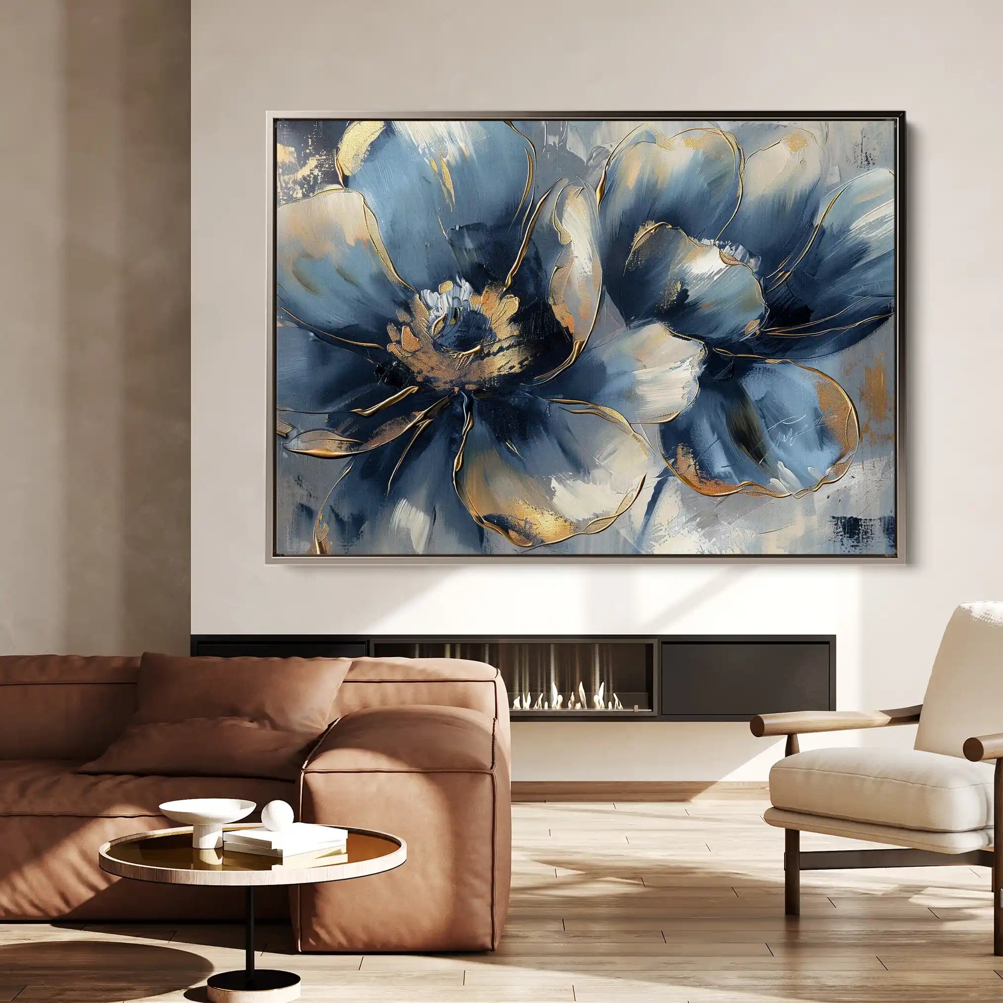 Floral Canvas Wall Art WAD096-F 90 x 60 cm / Stretched on hidden frame