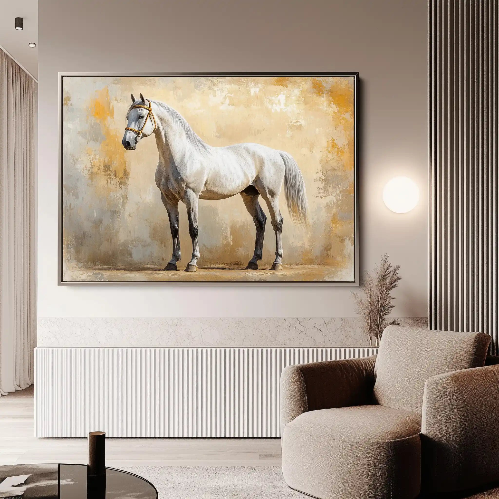 Horses 096 Canvas Art 90 x 60 cm / Stretched on hidden frame