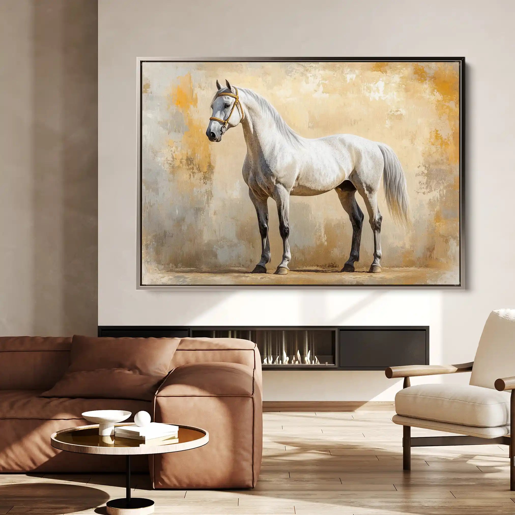 Horses 096 Canvas Art 90 x 60 cm / Stretched on hidden frame