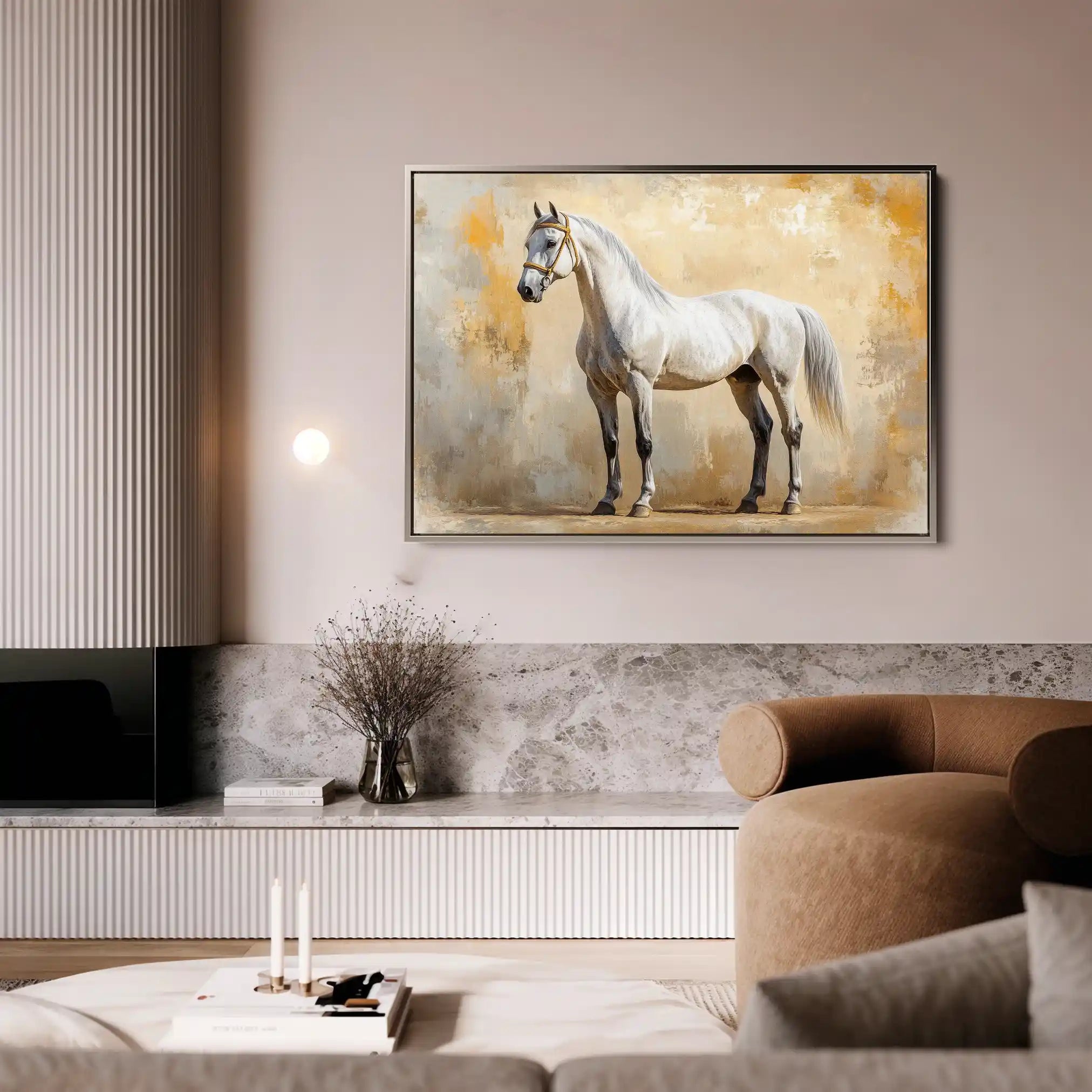 Horses 096 Canvas Art 90 x 60 cm / Stretched on hidden frame