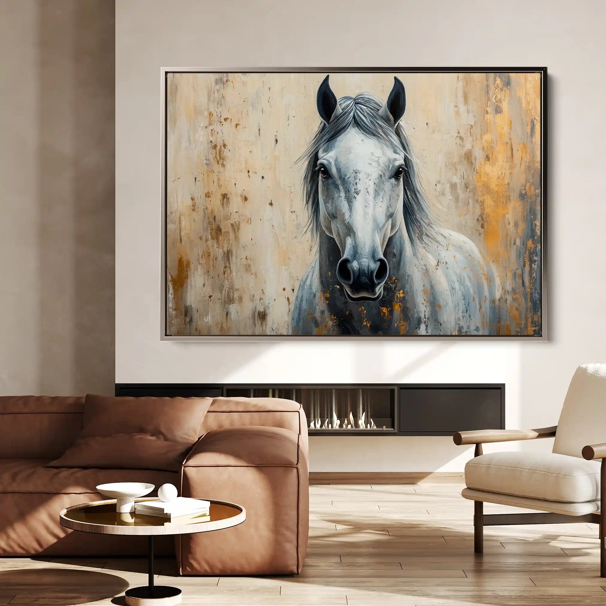 Horses 097 Canvas Art 90 x 60 cm / Stretched on hidden frame