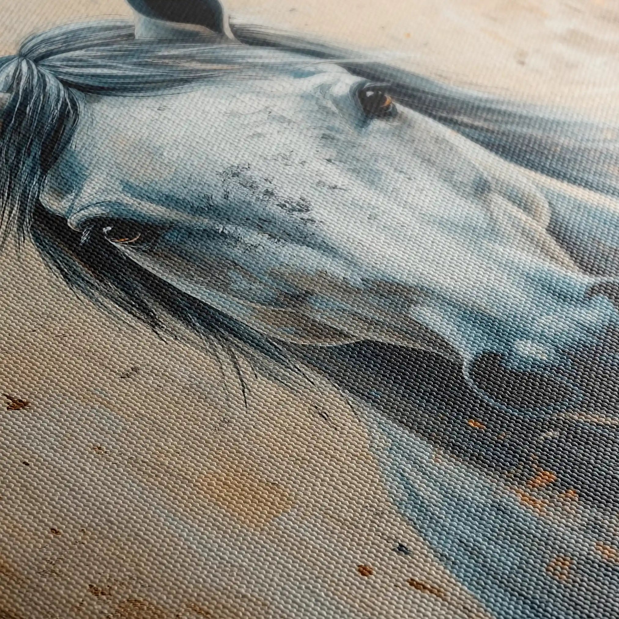 Horses 097 Canvas Art 90 x 60 cm / Stretched on hidden frame