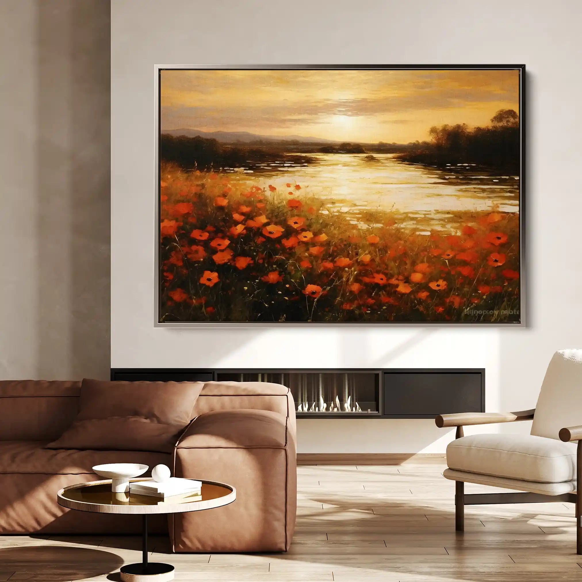 Landscape 097 Canvas Art 90 x 60 cm / Stretched on hidden frame