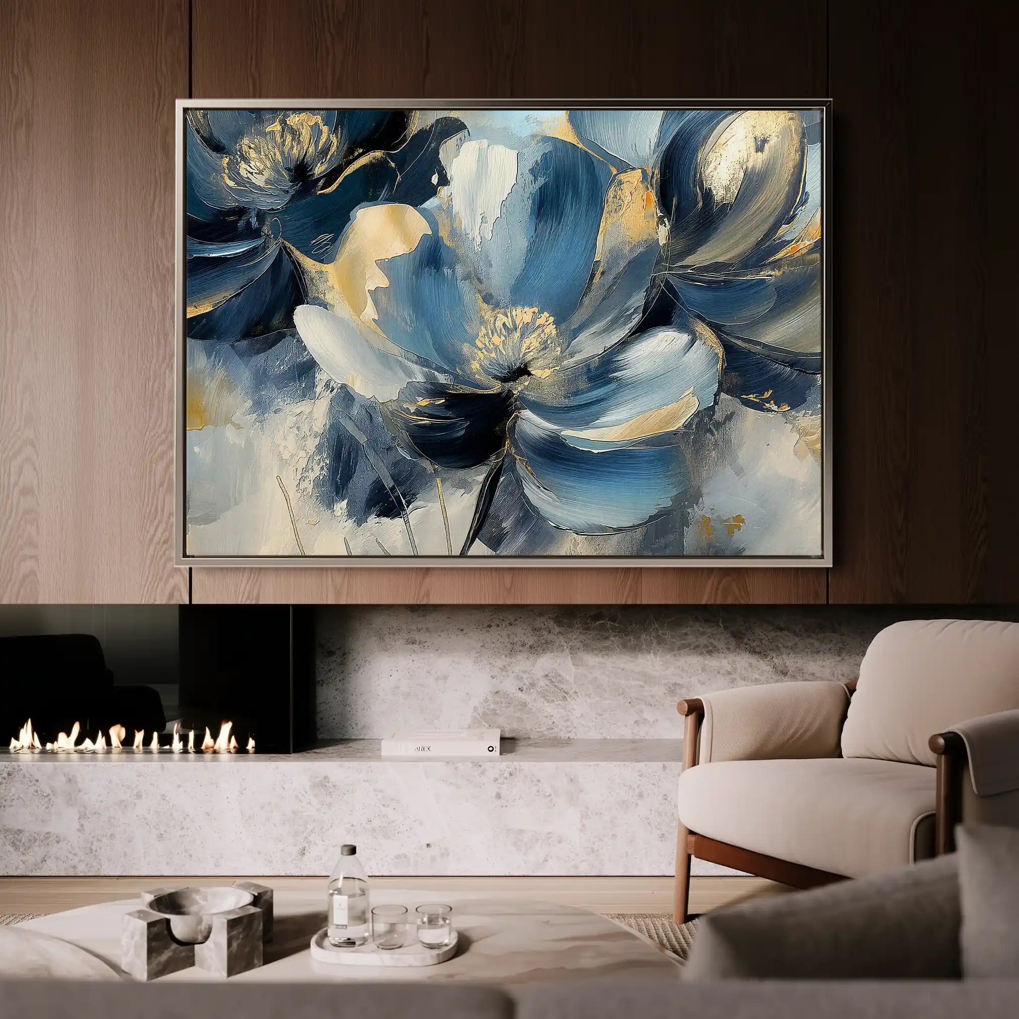 Floral Canvas Wall Art WAD098-F 90 x 60 cm / Stretched on hidden frame
