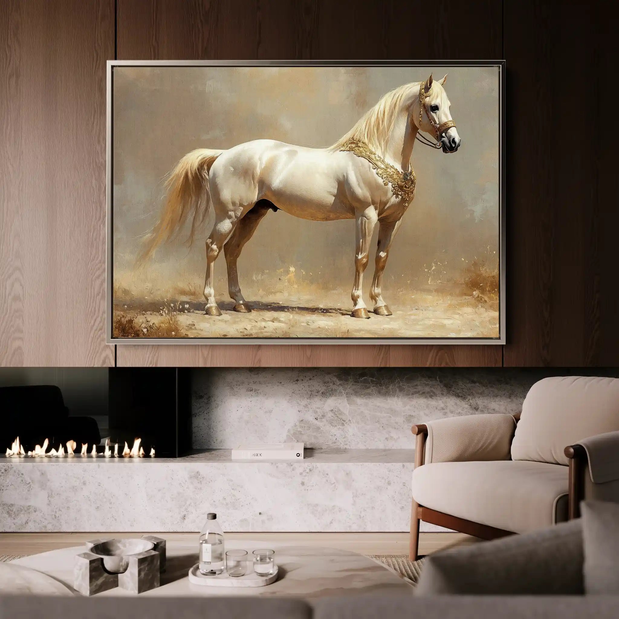 Horses 098 Canvas Art 90 x 60 cm / Stretched on hidden frame