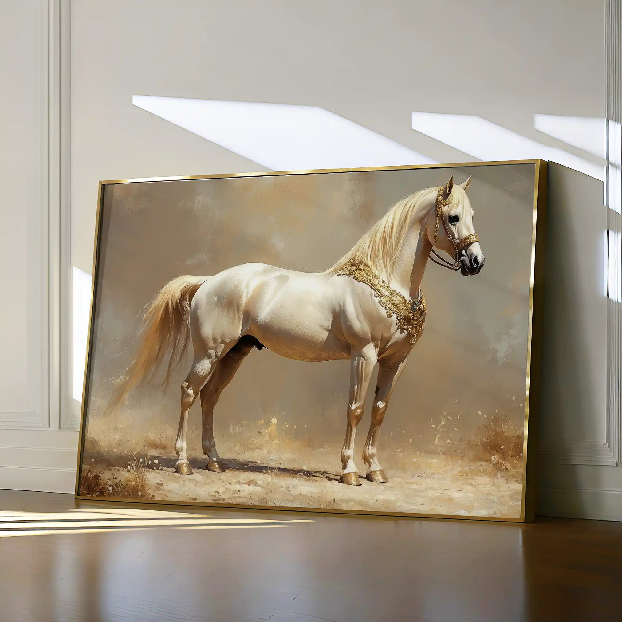 Horses 098 Canvas Art 90 x 60 cm / Stretched on hidden frame