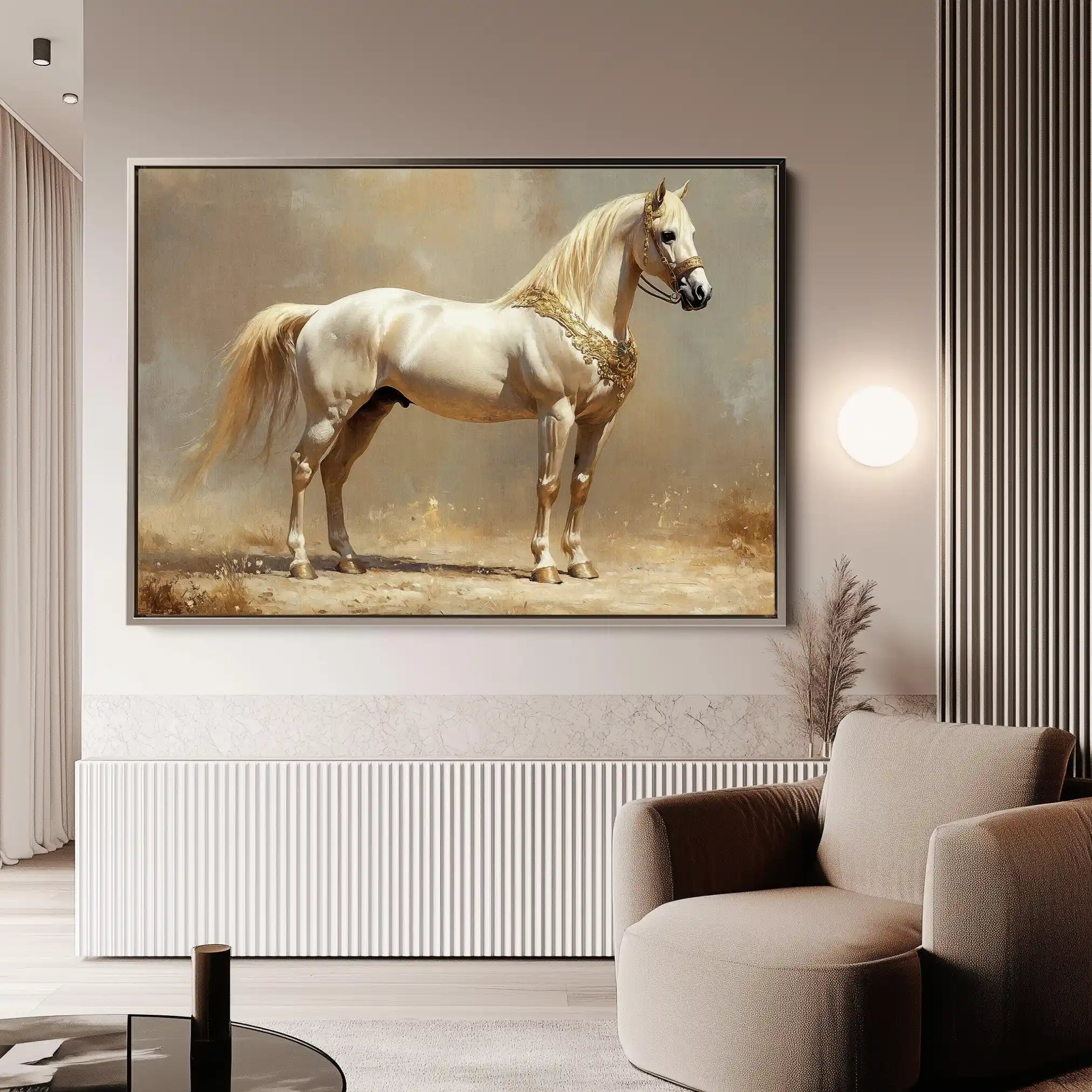 Horses 098 Canvas Art 90 x 60 cm / Stretched on hidden frame