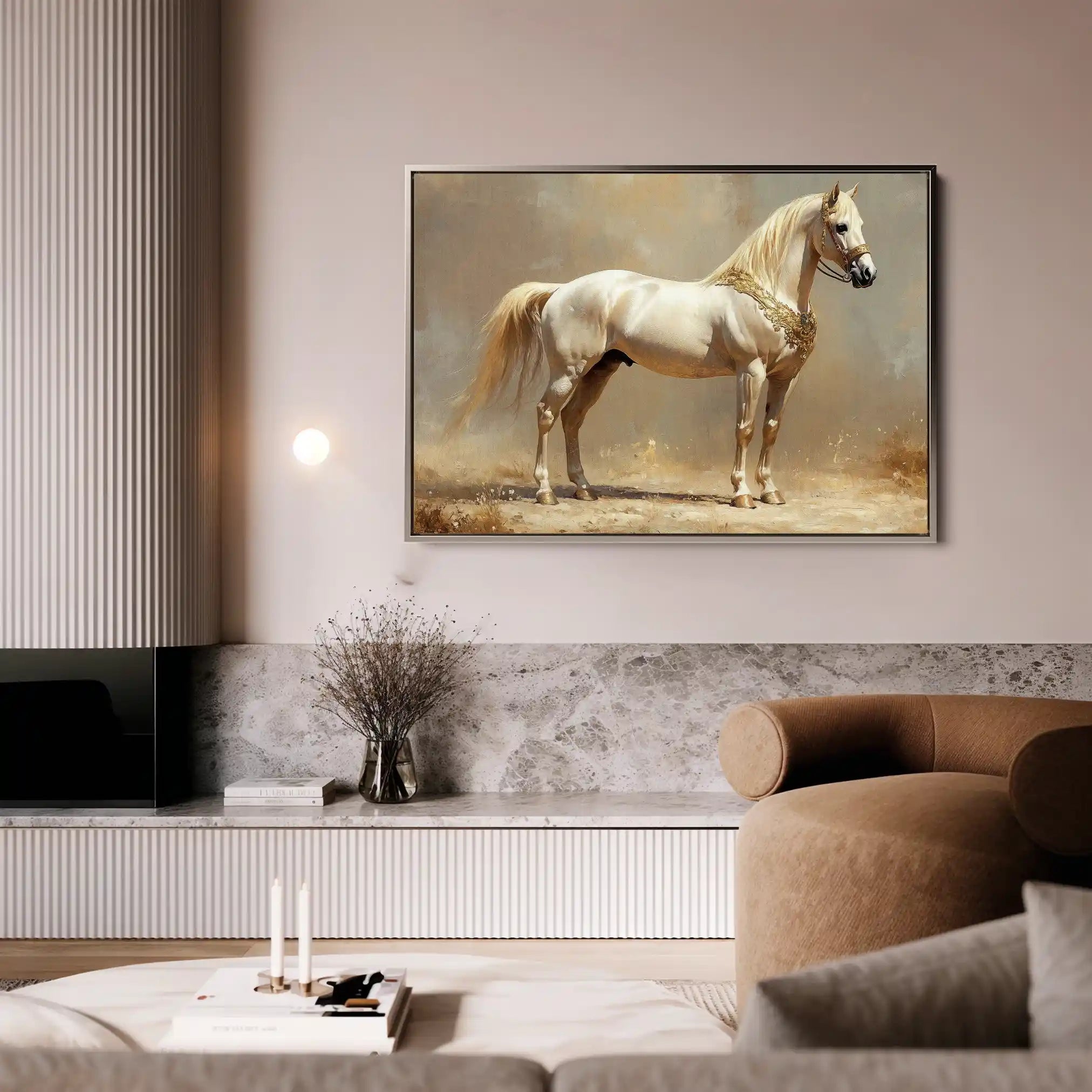 Horses 098 Canvas Art 90 x 60 cm / Stretched on hidden frame