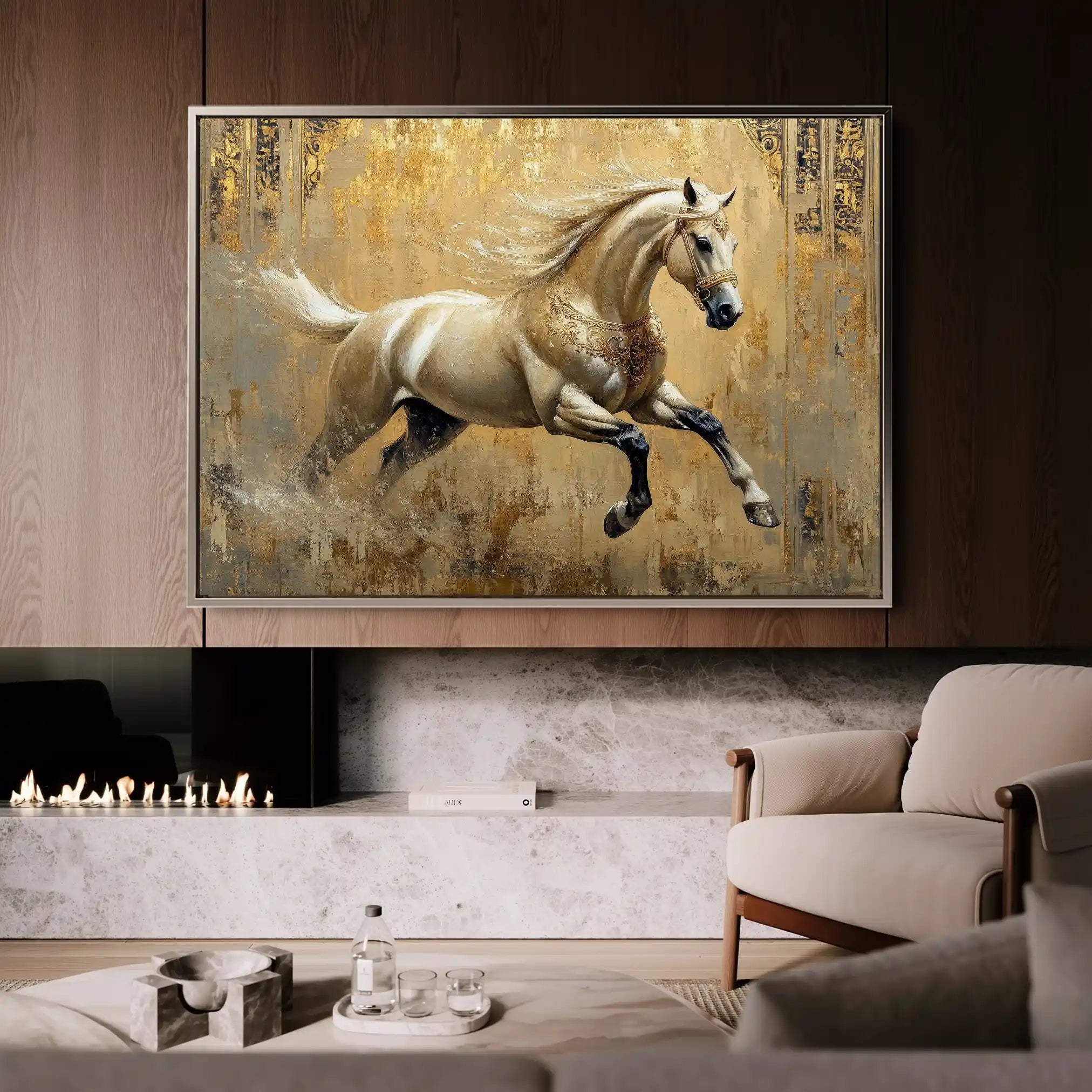 Horses 099 Canvas Art 90 x 60 cm / Stretched on hidden frame