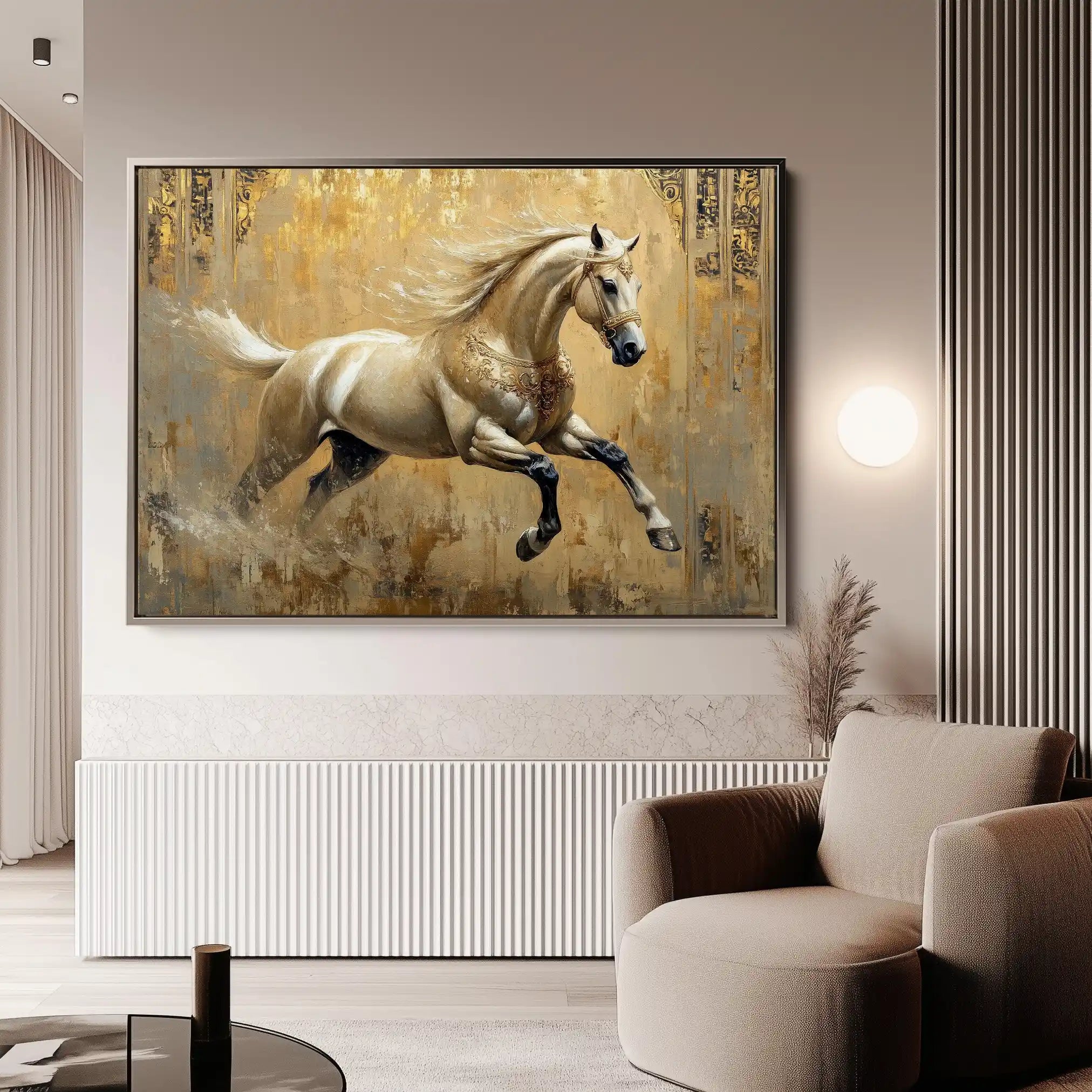 Horses 099 Canvas Art 90 x 60 cm / Stretched on hidden frame