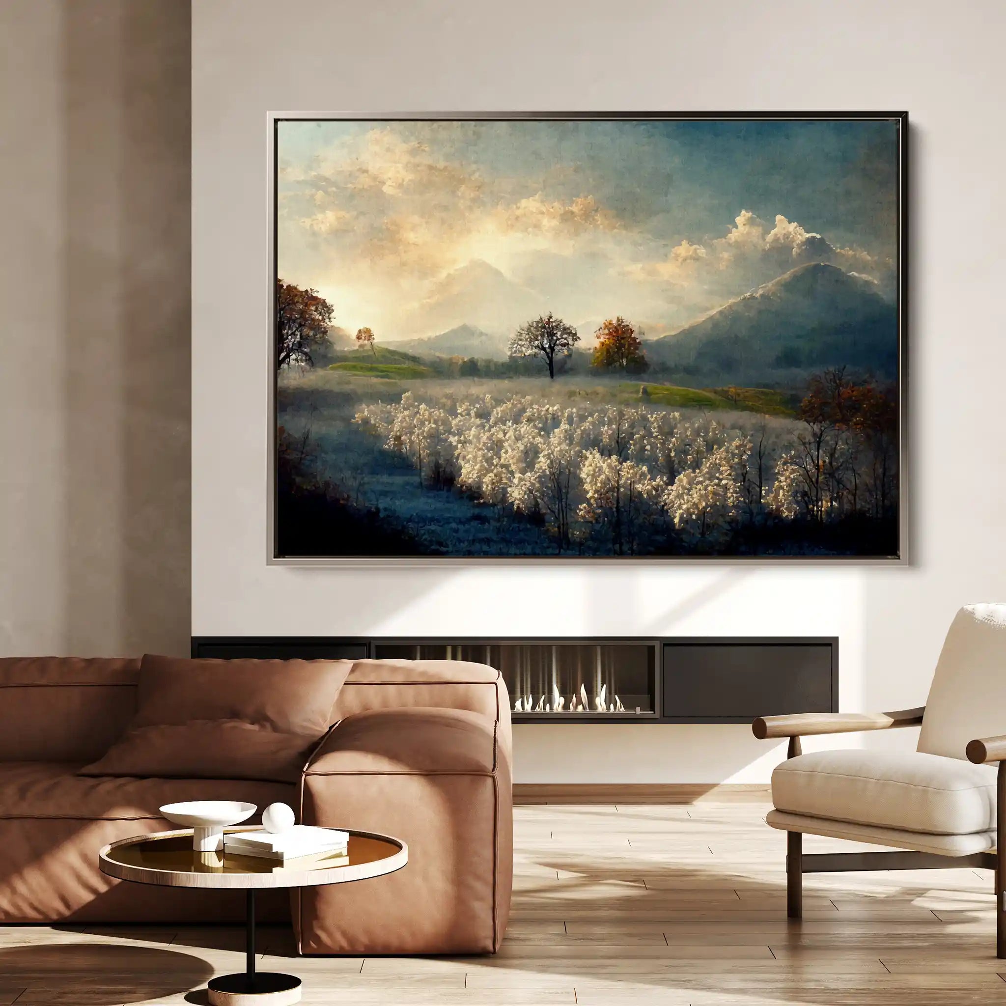 Landscape 099 Canvas Art 90 x 60 cm / Stretched on hidden frame