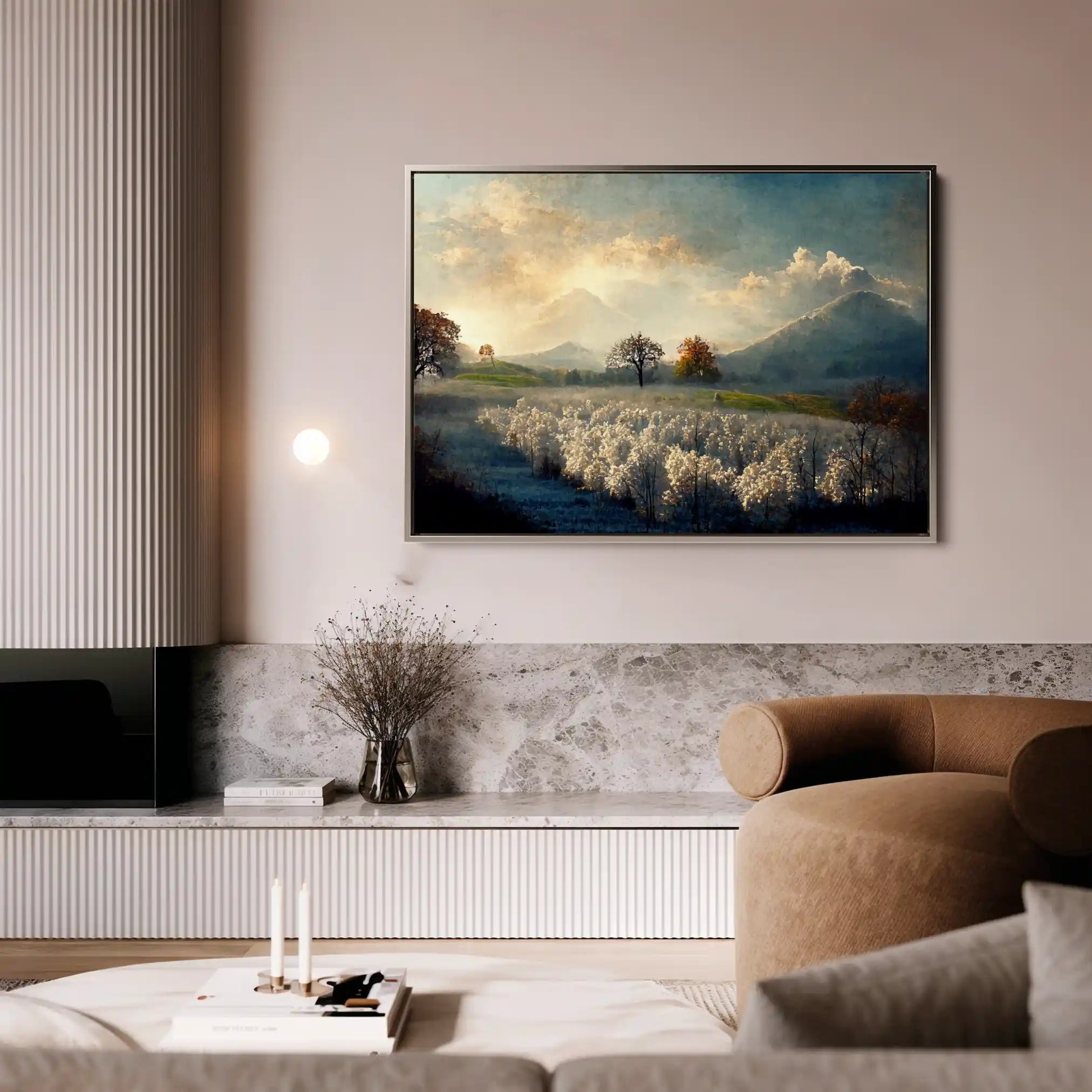 Landscape 099 Canvas Art 90 x 60 cm / Stretched on hidden frame