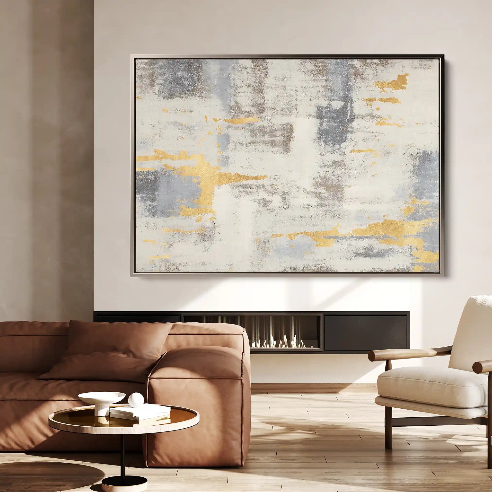 Abstract 100 Canvas Art 60 x 40 cm / Stretched on hidden frame