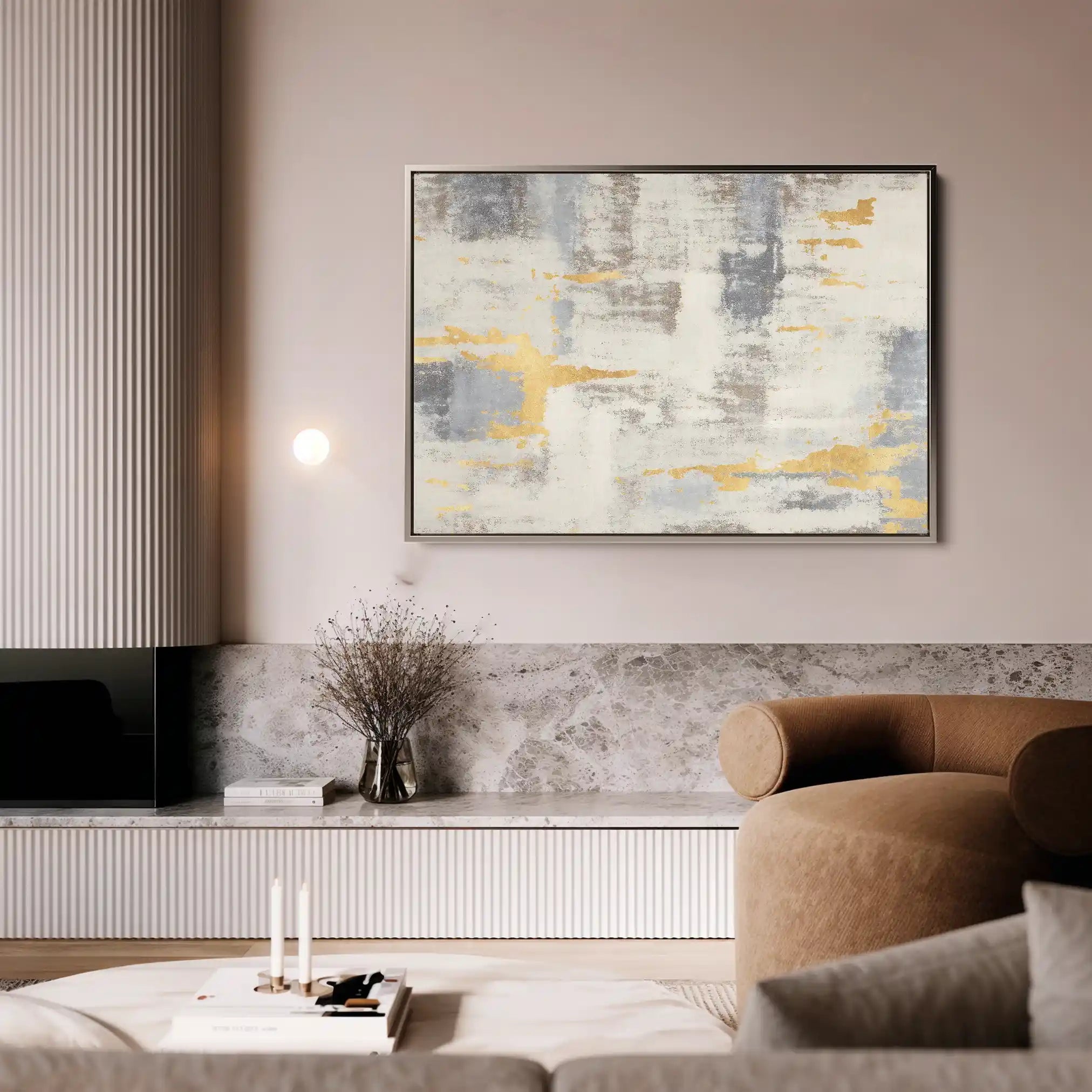 Abstract 100 Canvas Art 60 x 40 cm / Stretched on hidden frame