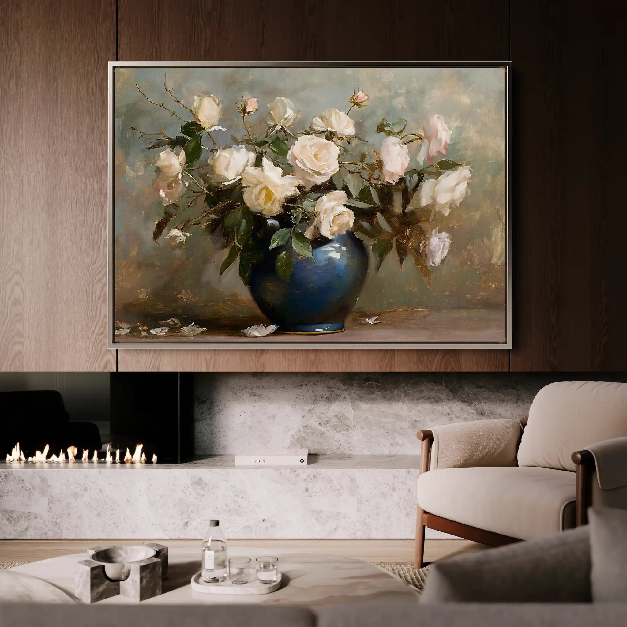 Floral Canvas Wall Art WAD100-F 90 x 60 cm / Stretched on hidden frame