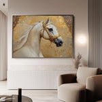 Horses 100 Canvas Art 90 x 60 cm / Stretched on hidden frame