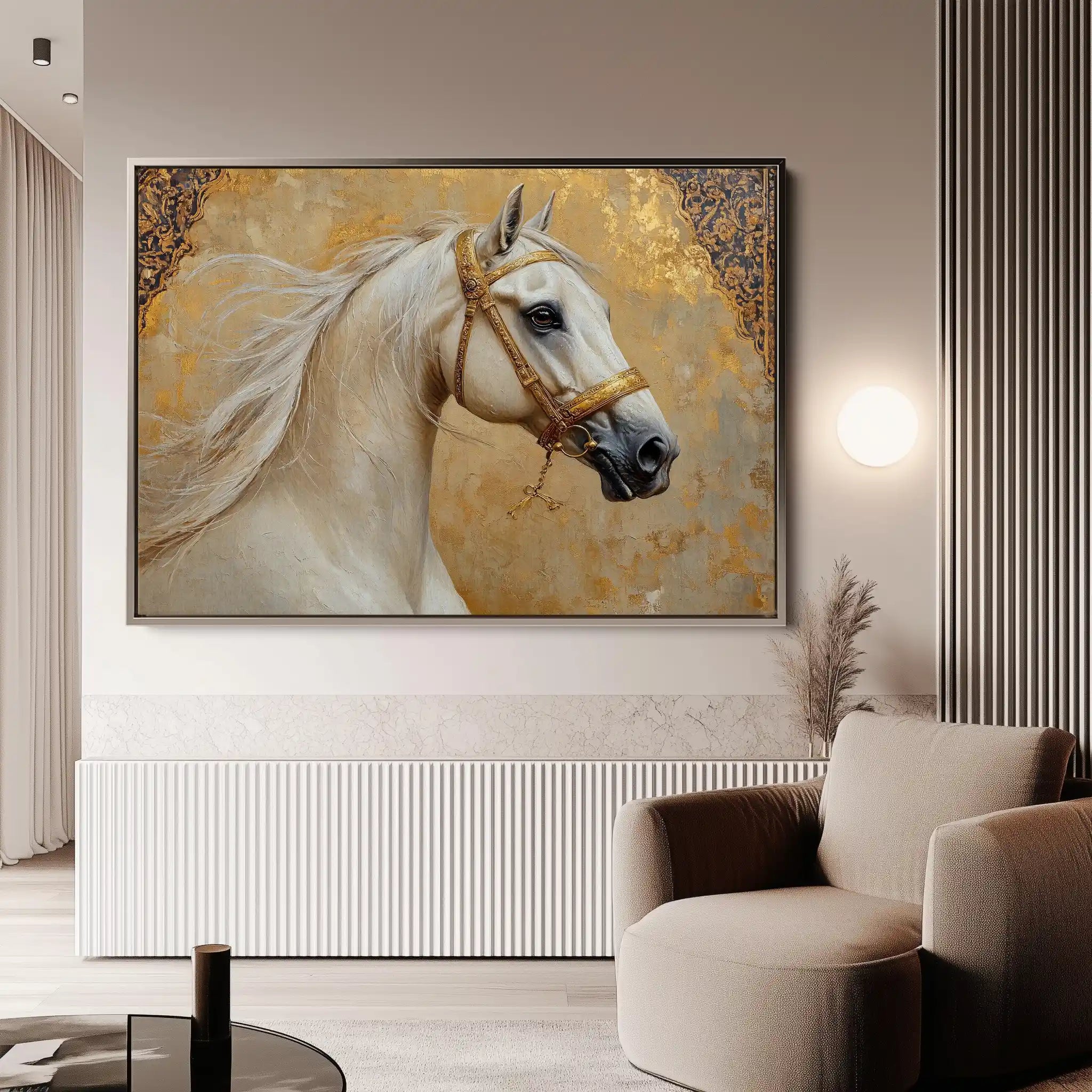 Horses 100 Canvas Art 90 x 60 cm / Stretched on hidden frame