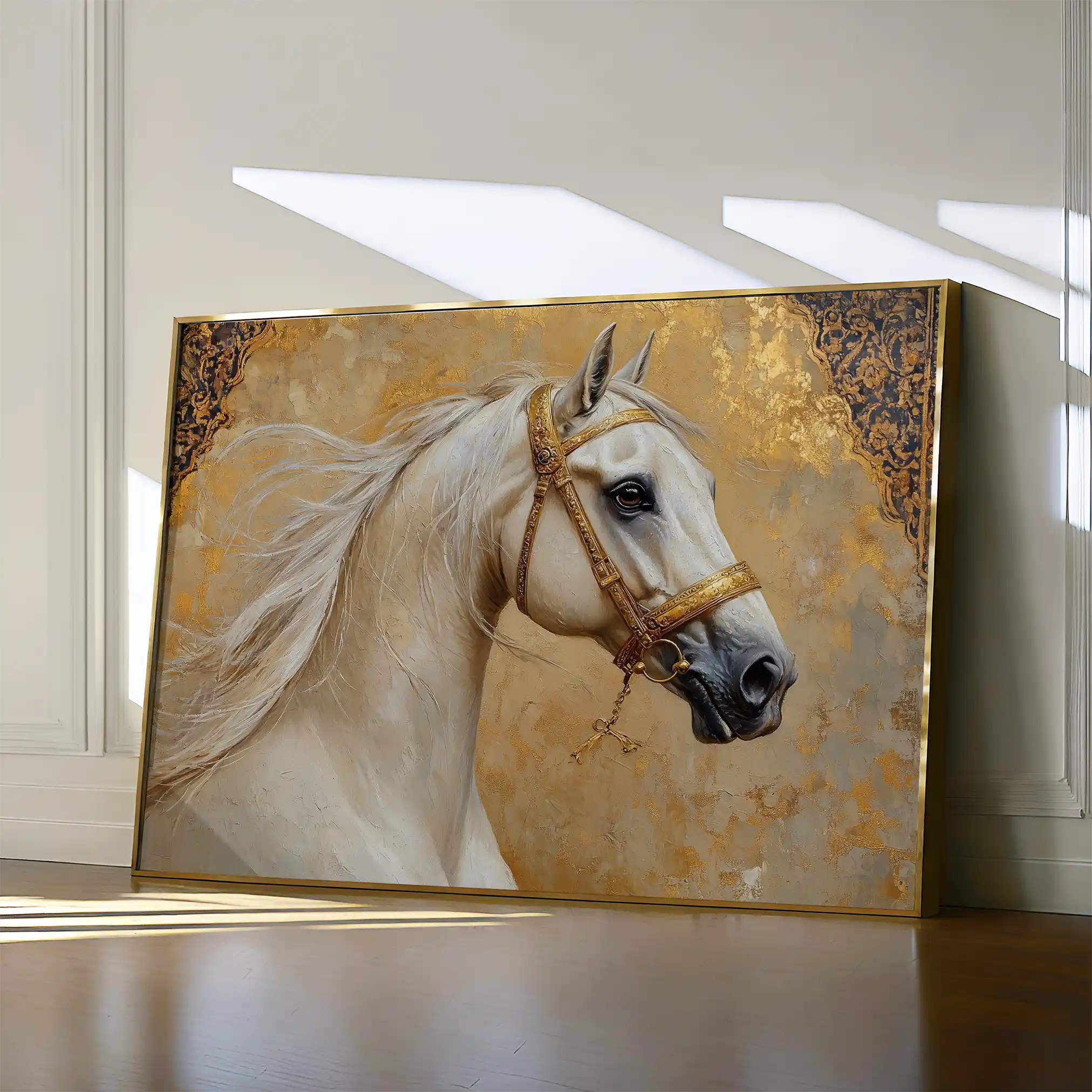 Horses 100 Canvas Art 90 x 60 cm / Stretched on hidden frame
