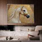 Horses 100 Canvas Art 90 x 60 cm / Stretched on hidden frame