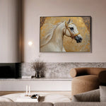 Horses 100 Canvas Art 90 x 60 cm / Stretched on hidden frame
