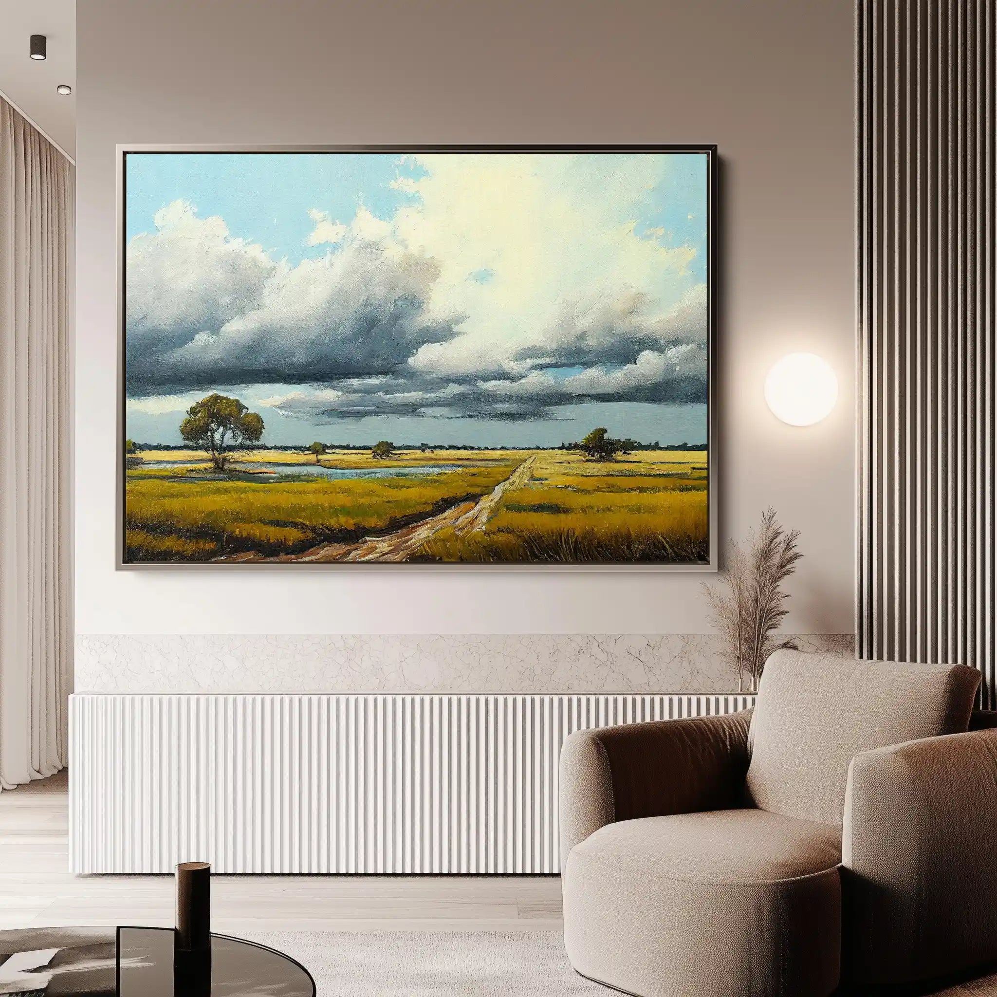 Landscape 100 Canvas Art 90 x 60 cm / Stretched on hidden frame