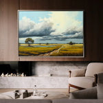Landscape 100 Canvas Art 90 x 60 cm / Stretched on hidden frame
