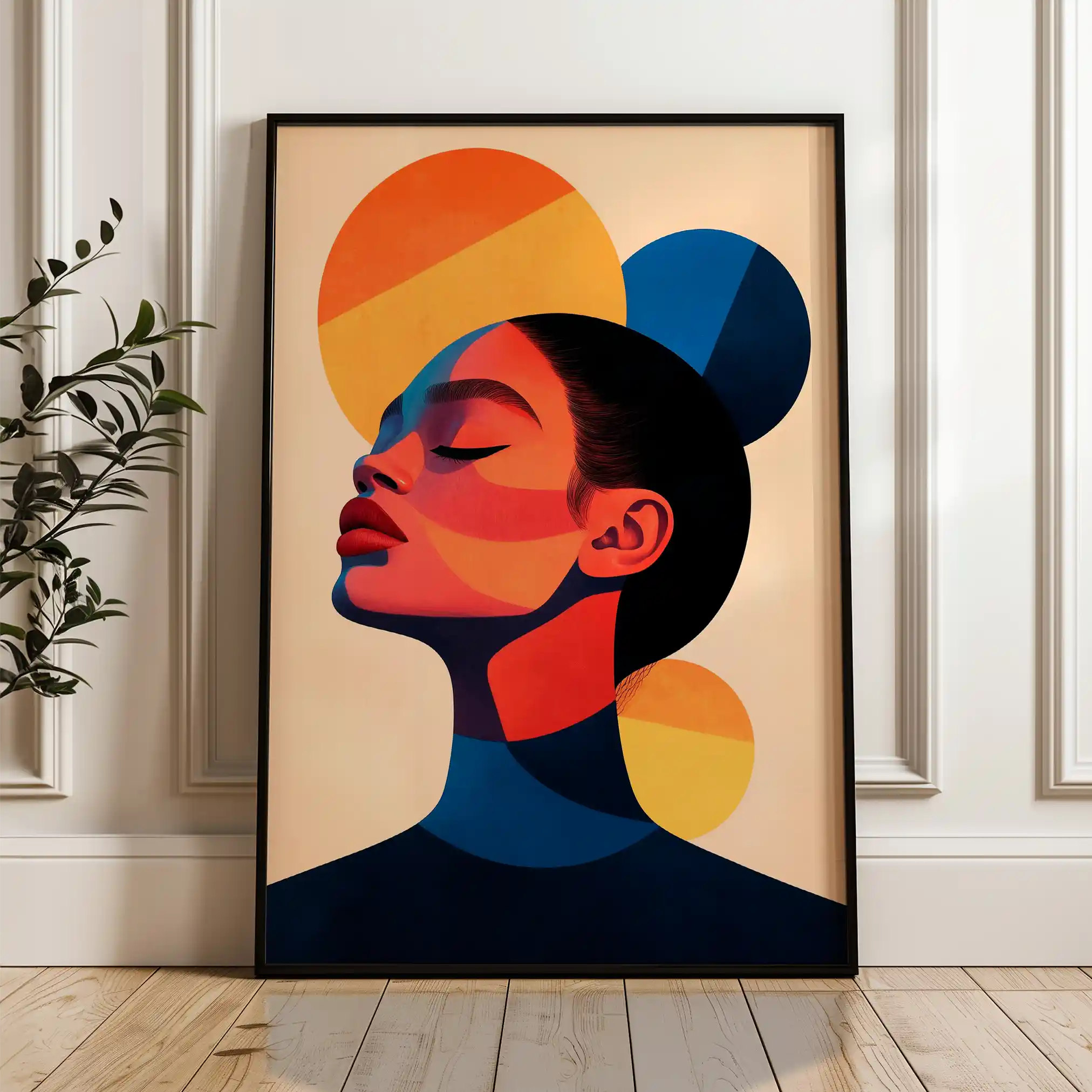 Portrait 100 Canvas Art 90 x 60 cm / Stretched on hidden frame