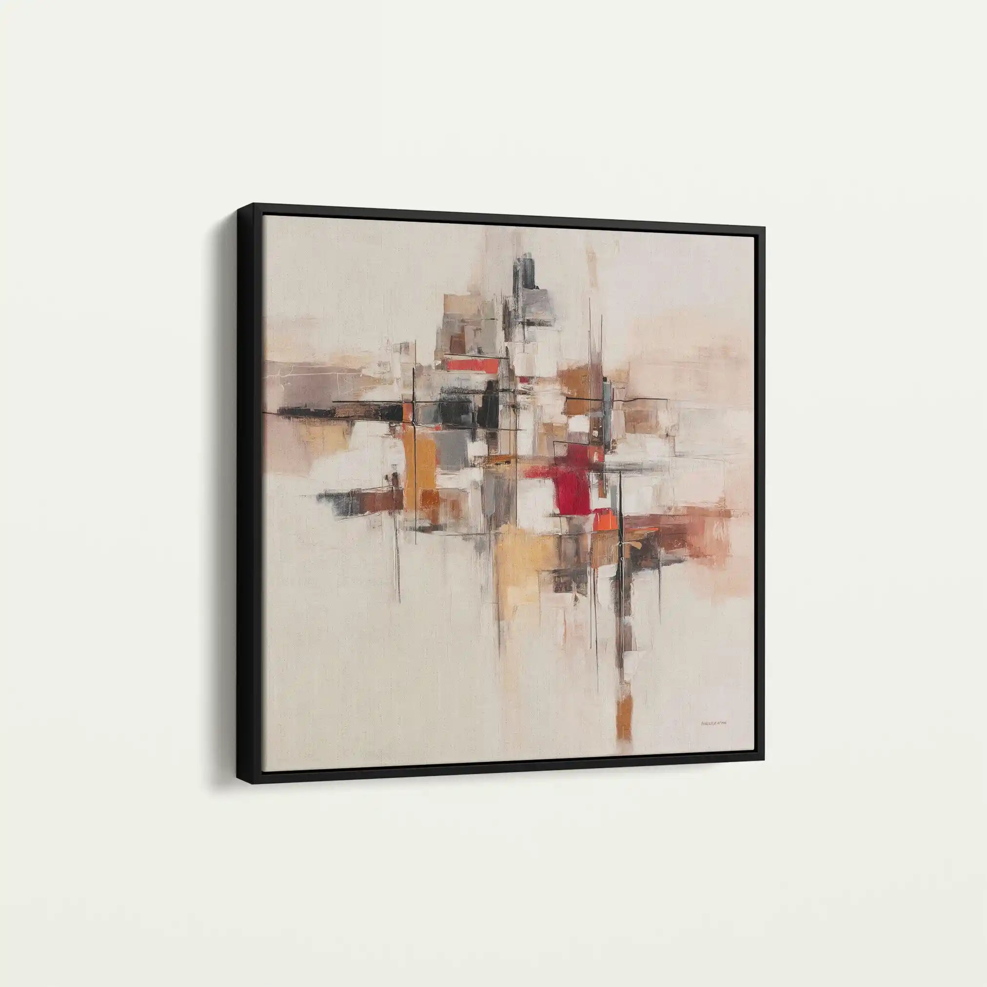 Abstract Canvas Wall Art WAD1000-A 80 x 80 cm / Stretched on hidden frame