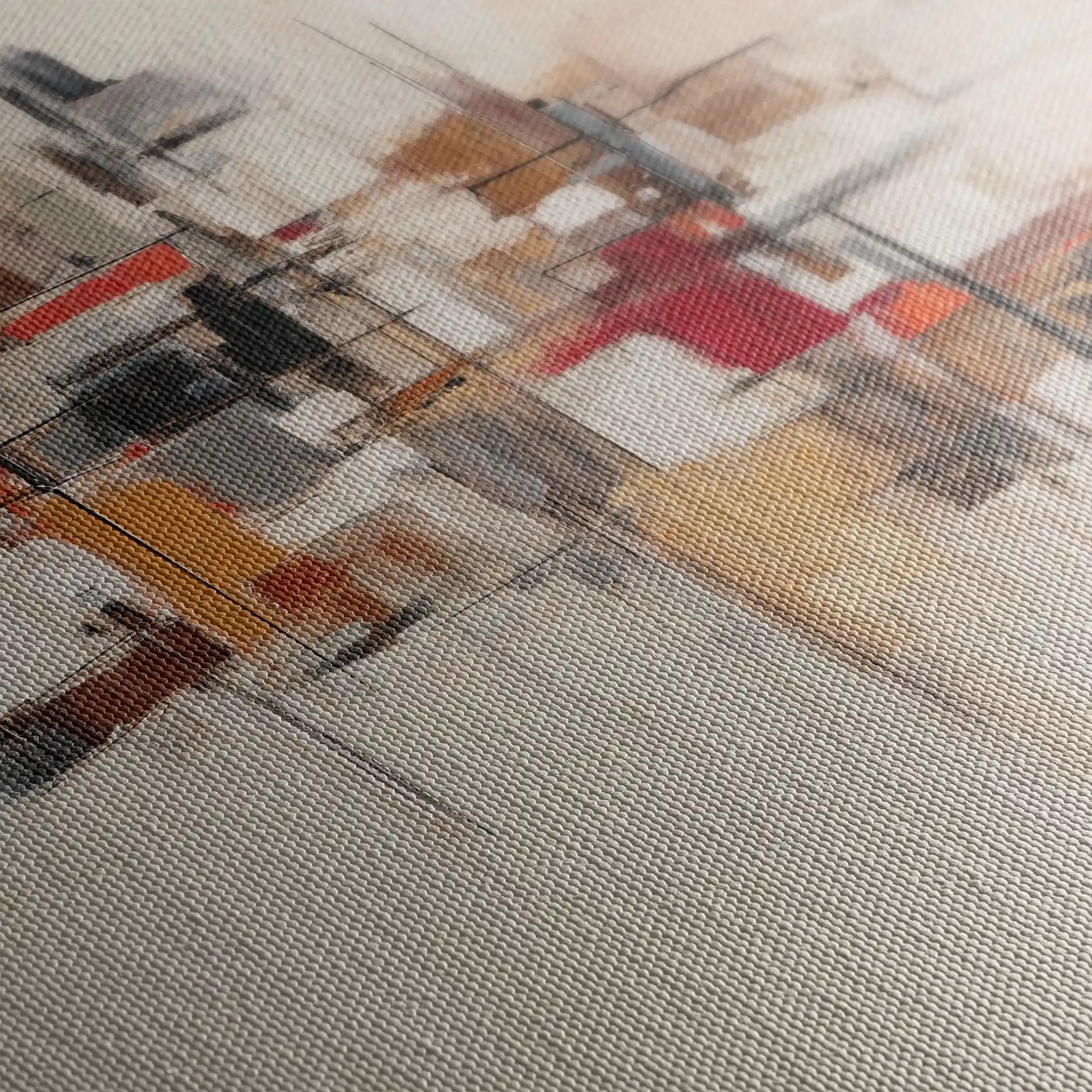 Abstract Canvas Wall Art WAD1000-A 80 x 80 cm / Stretched on hidden frame