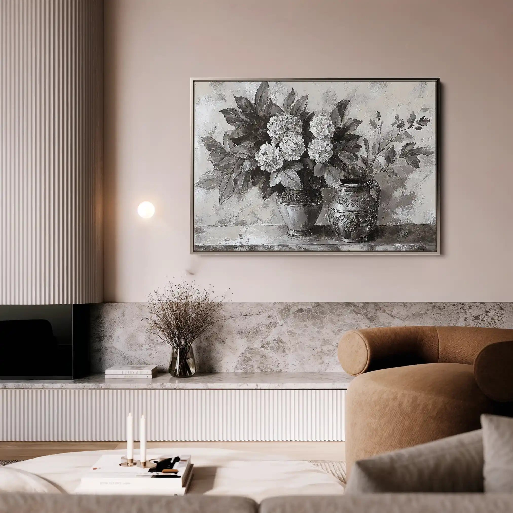 Floral Canvas Wall Art WAD1001-F 90 x 60 cm / Stretched on hidden frame