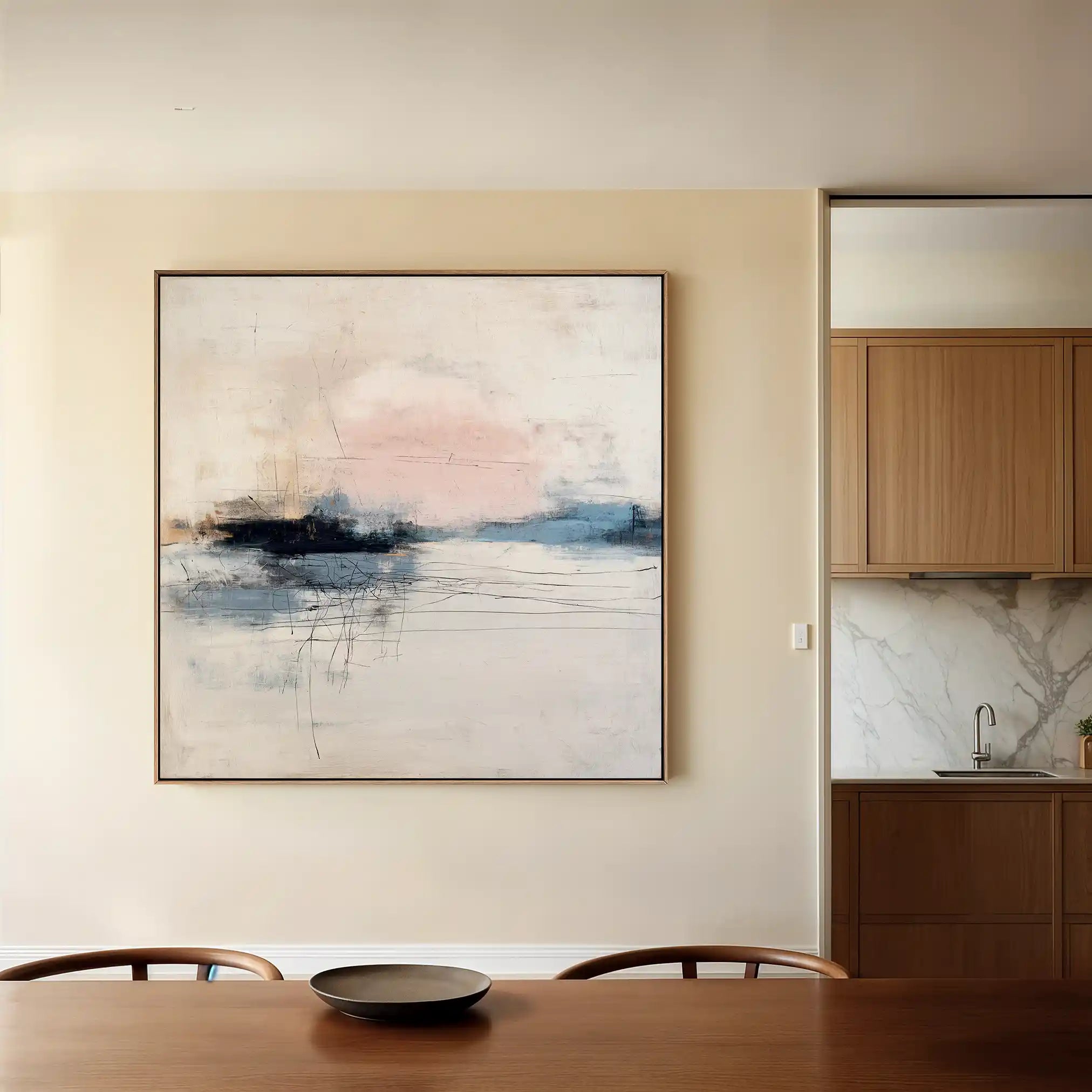 Abstract Canvas Wall Art WAD1002-A 80 x 80 cm / Stretched on hidden frame