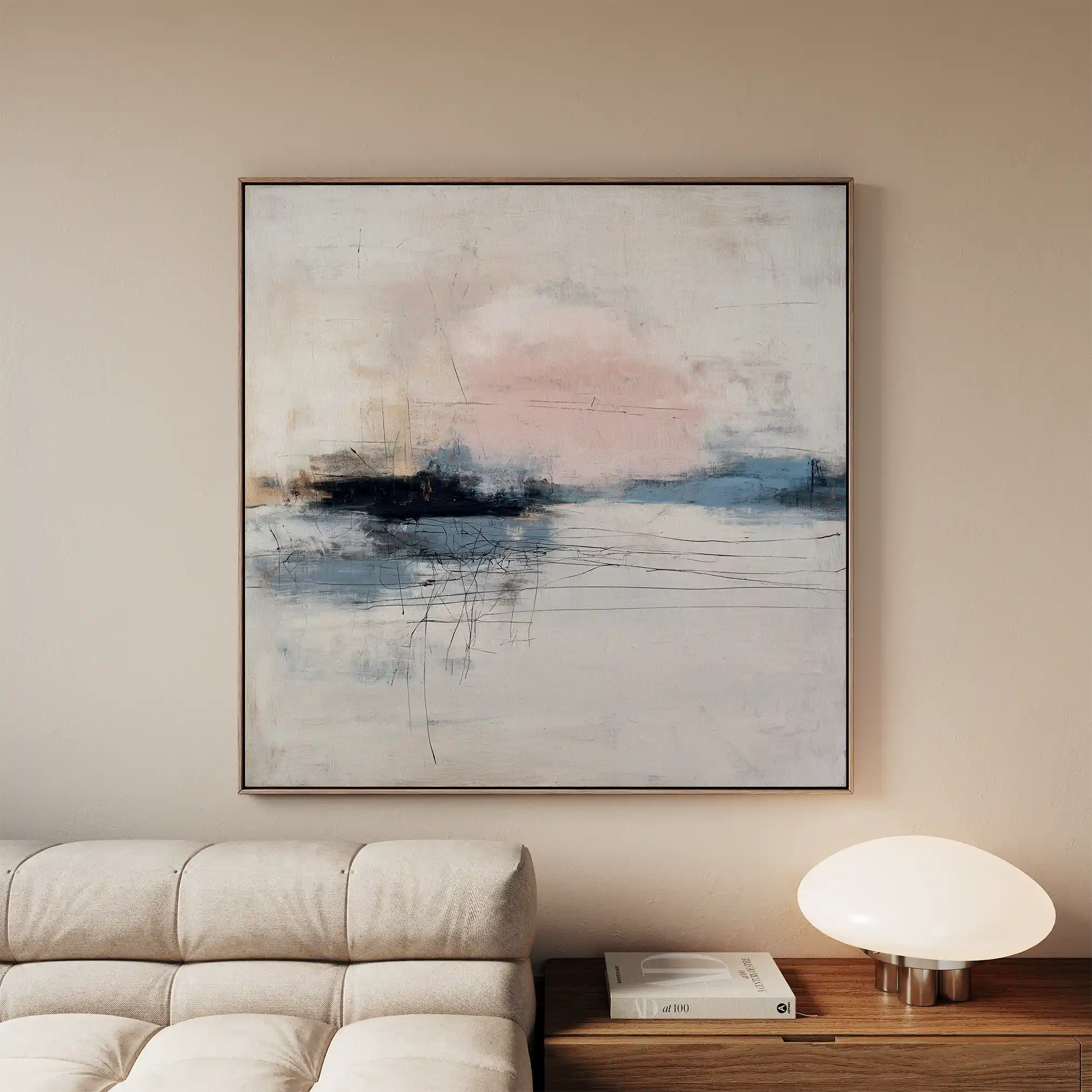 Abstract Canvas Wall Art WAD1002-A 80 x 80 cm / Stretched on hidden frame