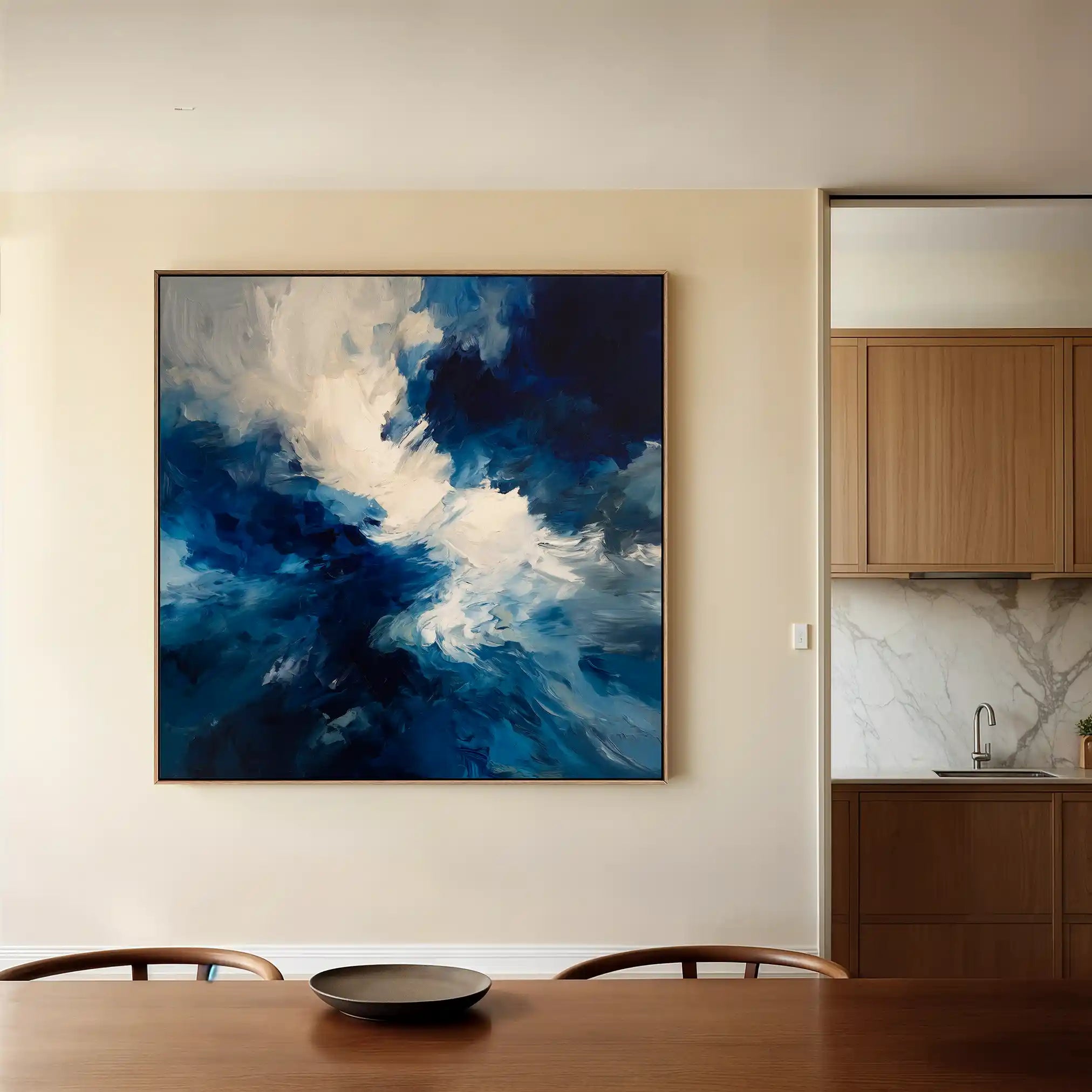 Abstract Canvas Wall Art WAD1003-A 80 x 80 cm / Stretched on hidden frame