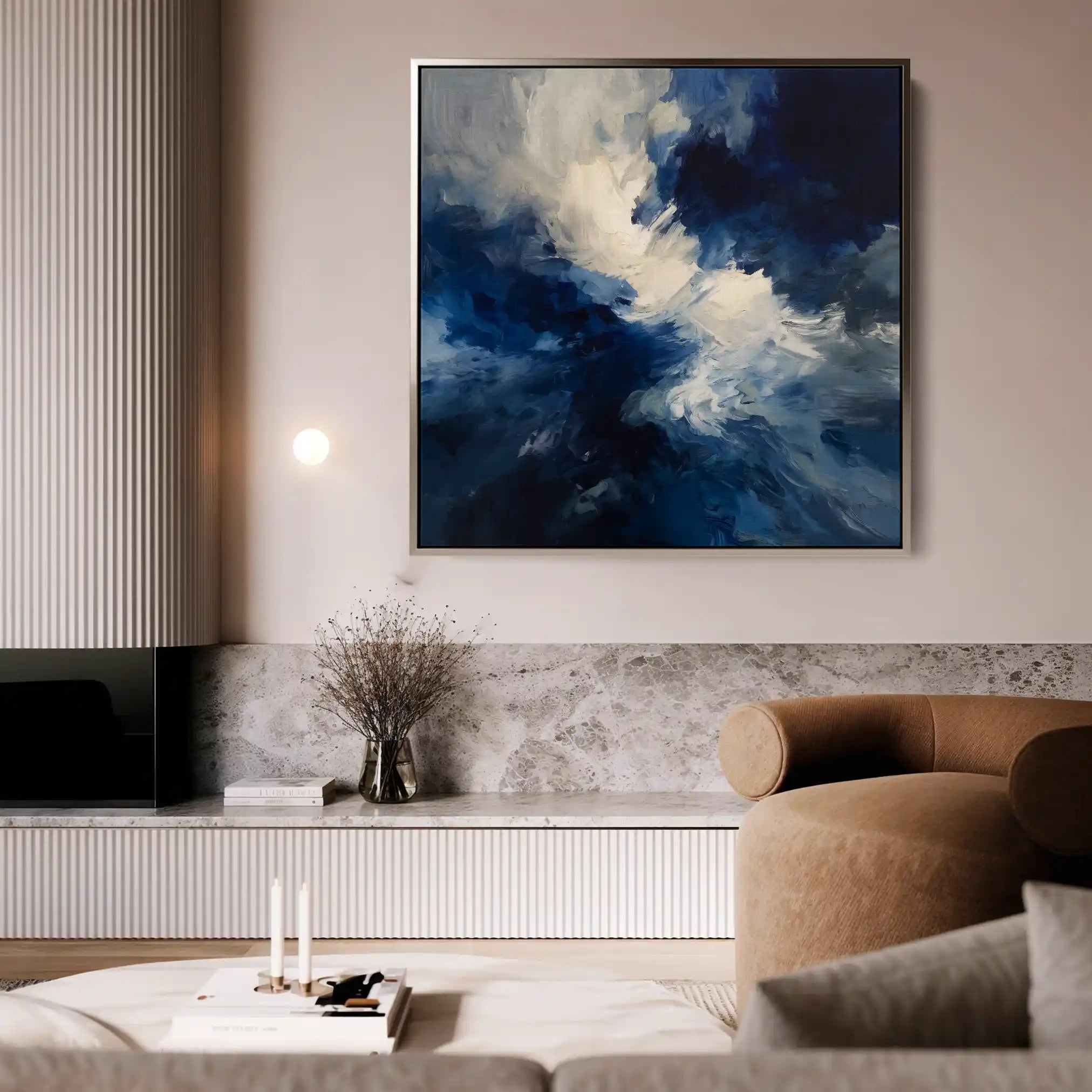 Abstract Canvas Wall Art WAD1003-A 80 x 80 cm / Stretched on hidden frame