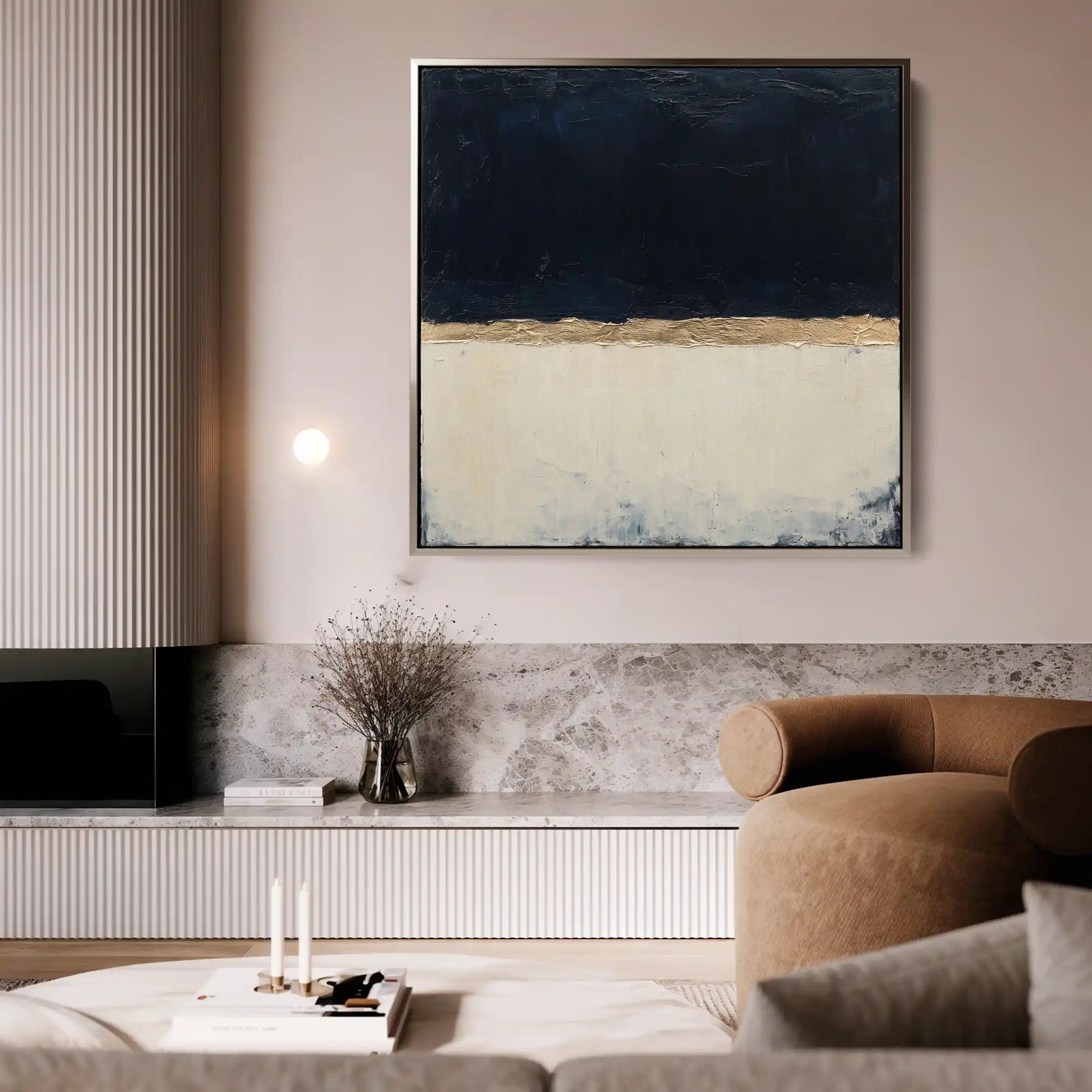 Abstract Canvas Wall Art WAD1004-A 80 x 80 cm / Stretched on hidden frame