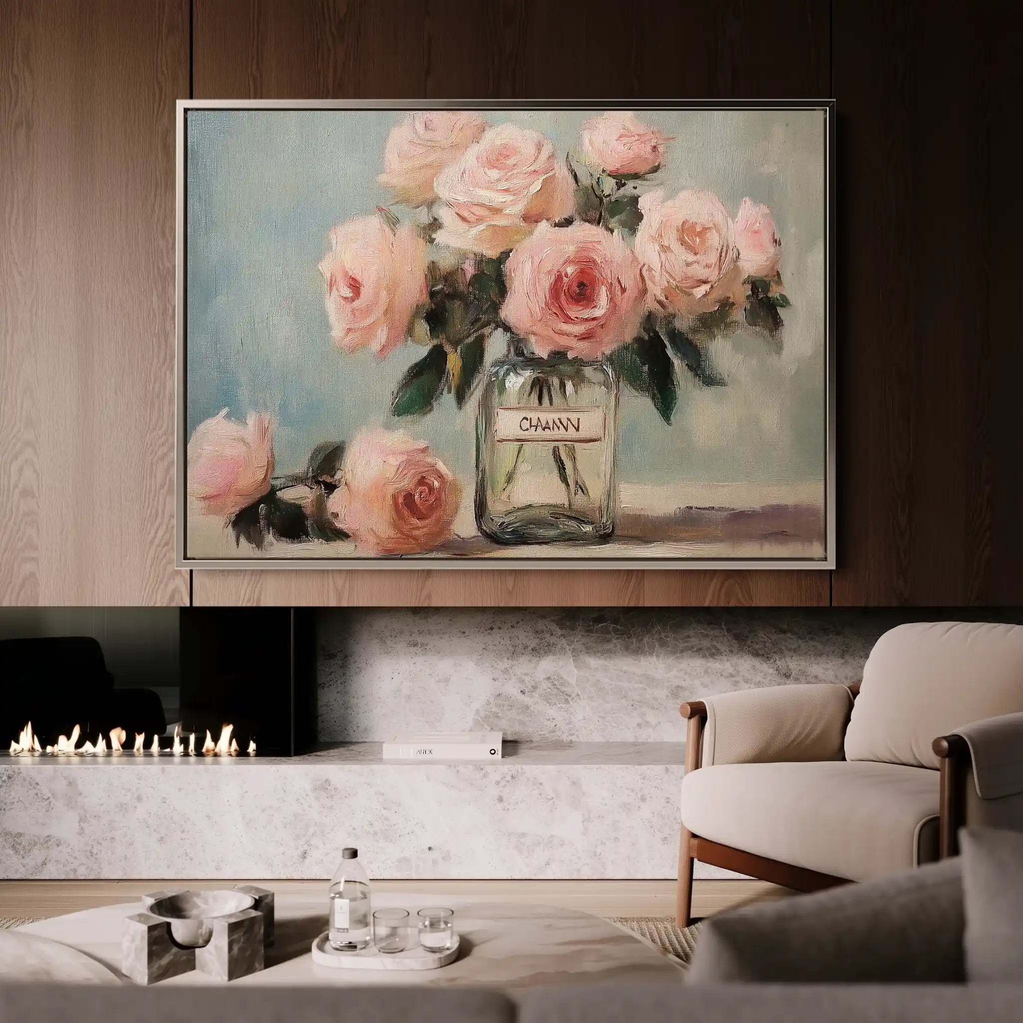 Floral Canvas Wall Art WAD1004-F 90 x 60 cm / Stretched on hidden frame