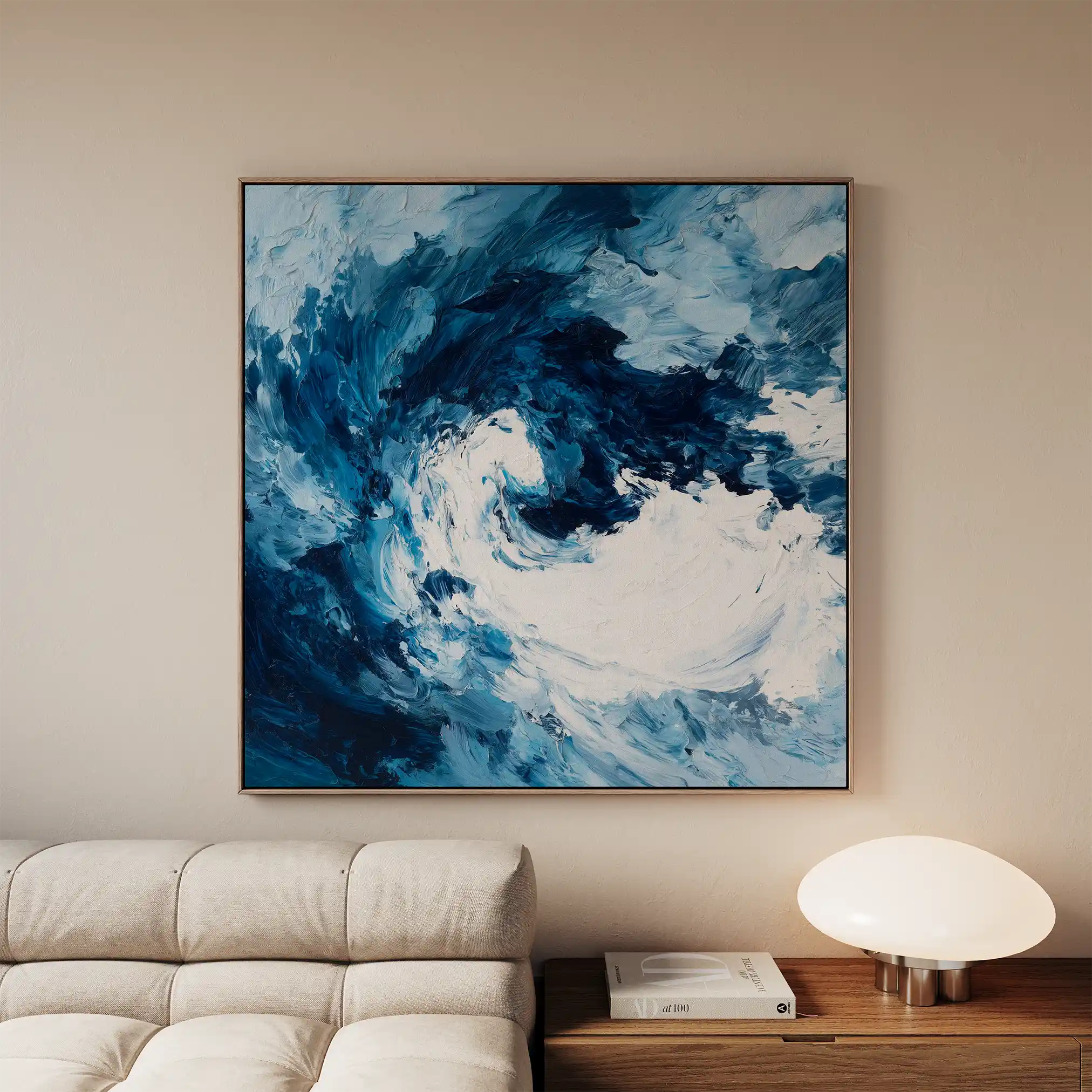 Abstract Canvas Wall Art WAD1005-A 80 x 80 cm / Stretched on hidden frame