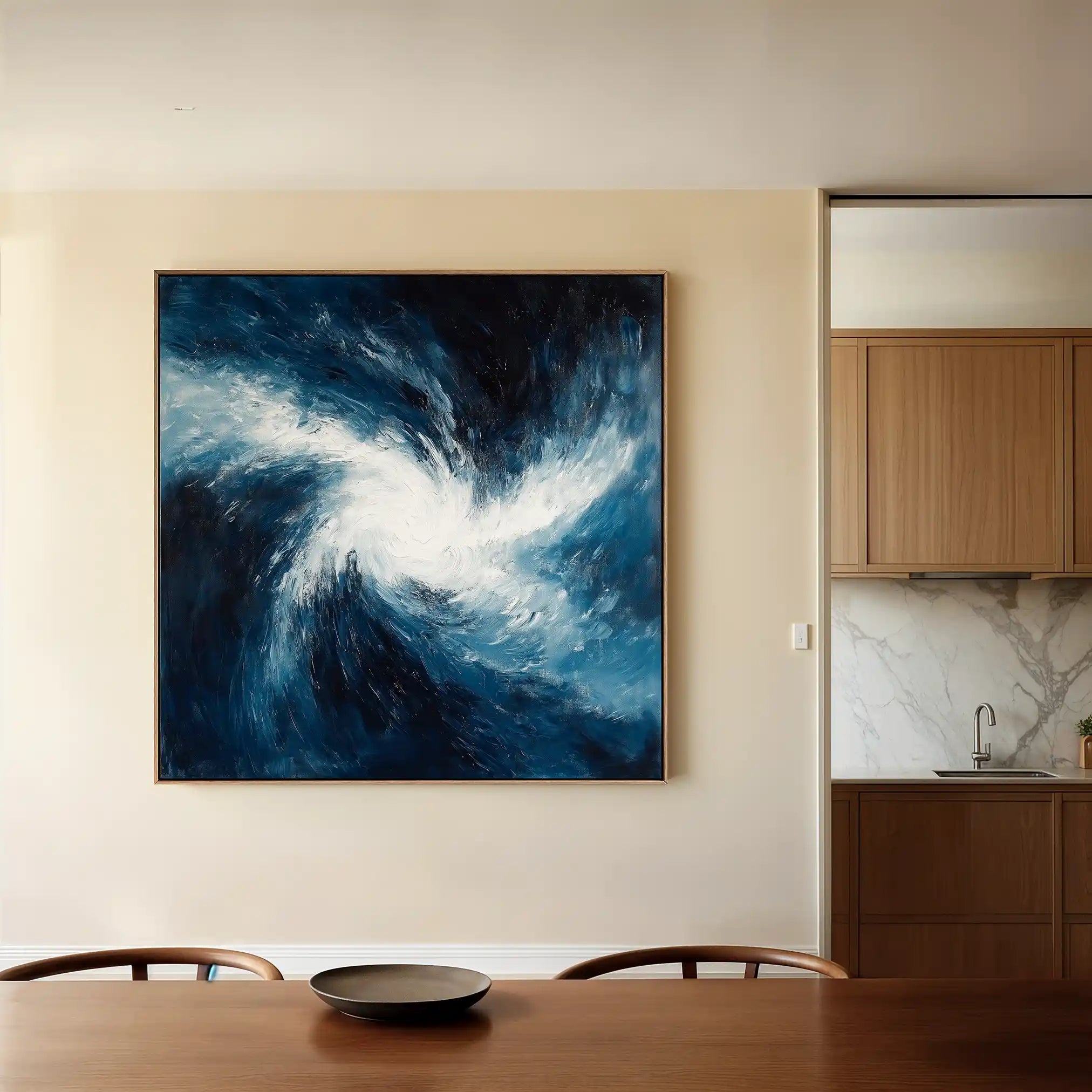 Abstract Canvas Wall Art WAD1006-A 80 x 80 cm / Stretched on hidden frame