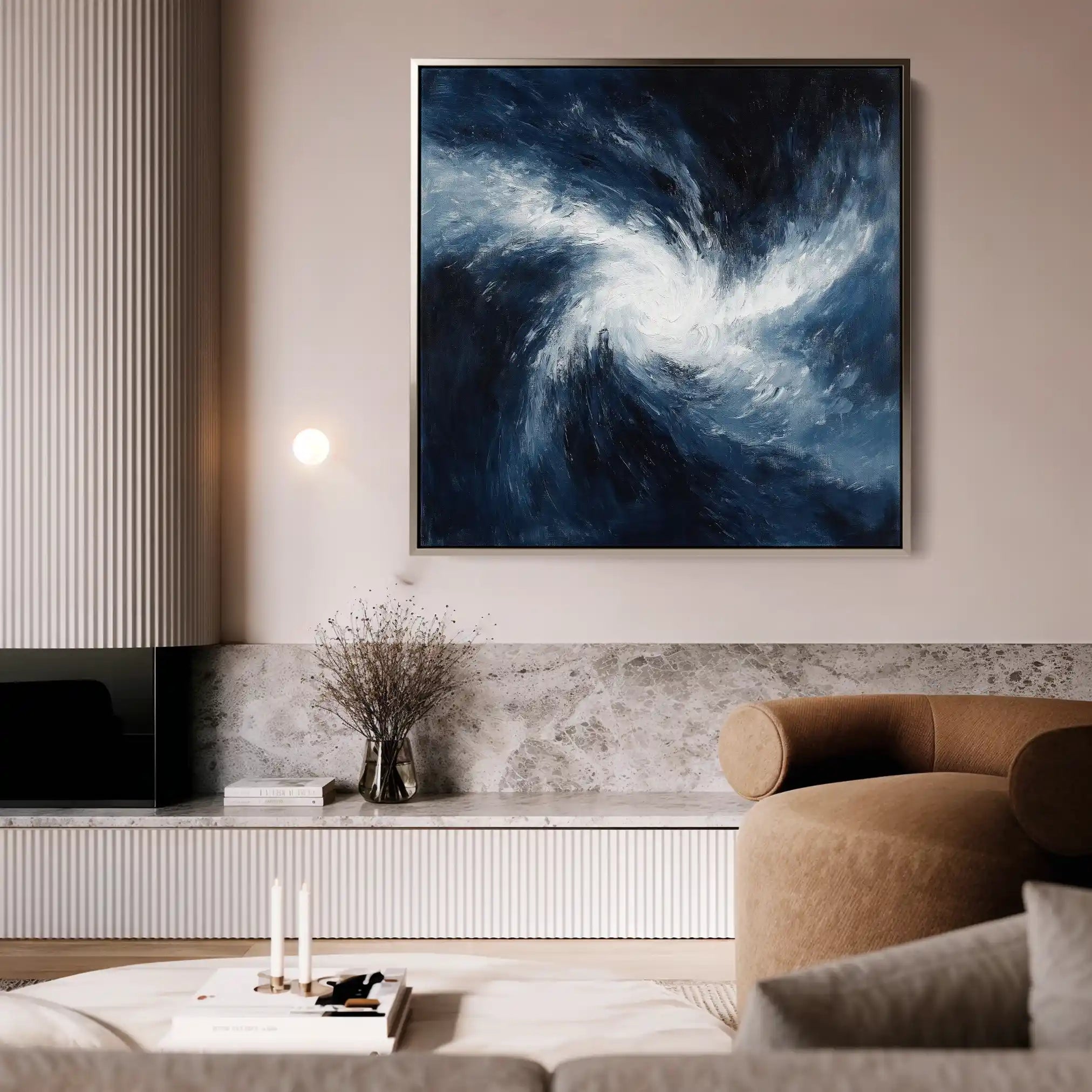 Abstract Canvas Wall Art WAD1006-A 80 x 80 cm / Stretched on hidden frame