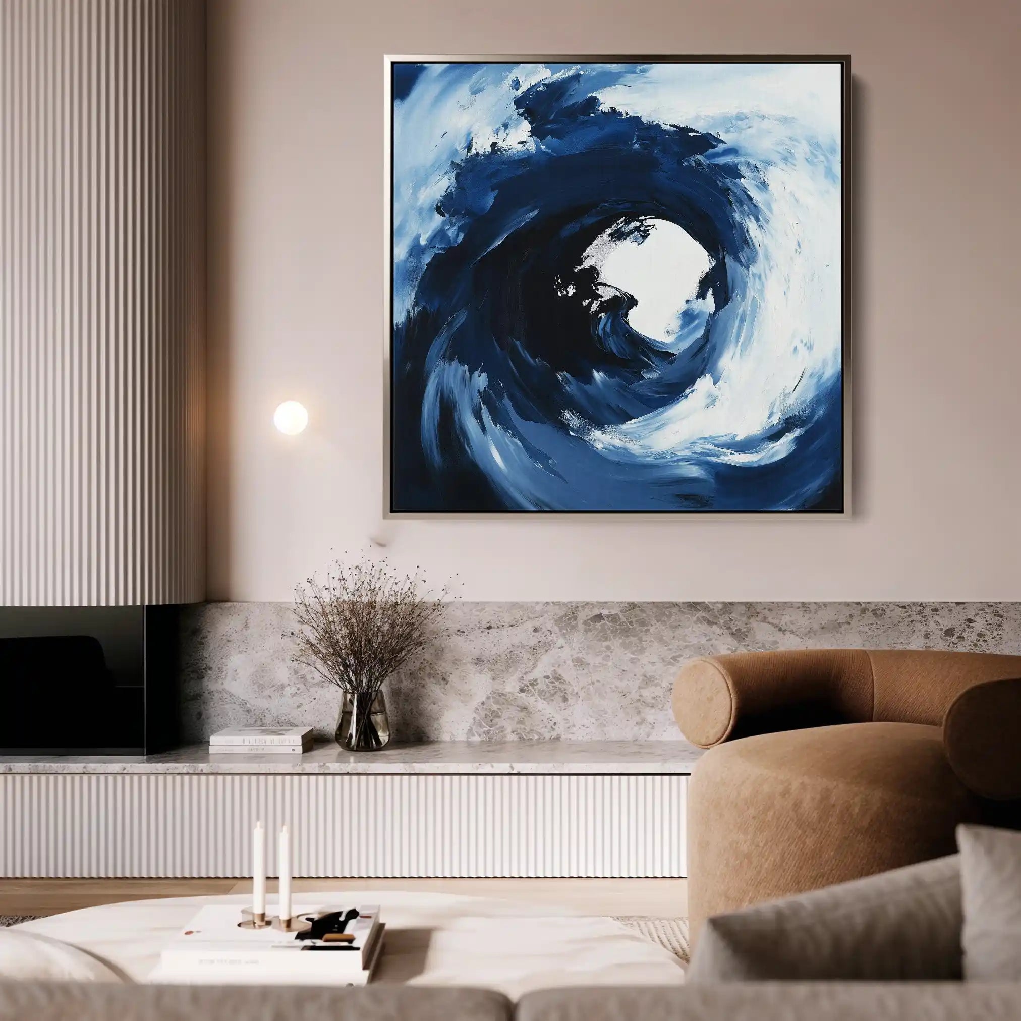 Abstract Canvas Wall Art WAD1007-A 80 x 80 cm / Stretched on hidden frame